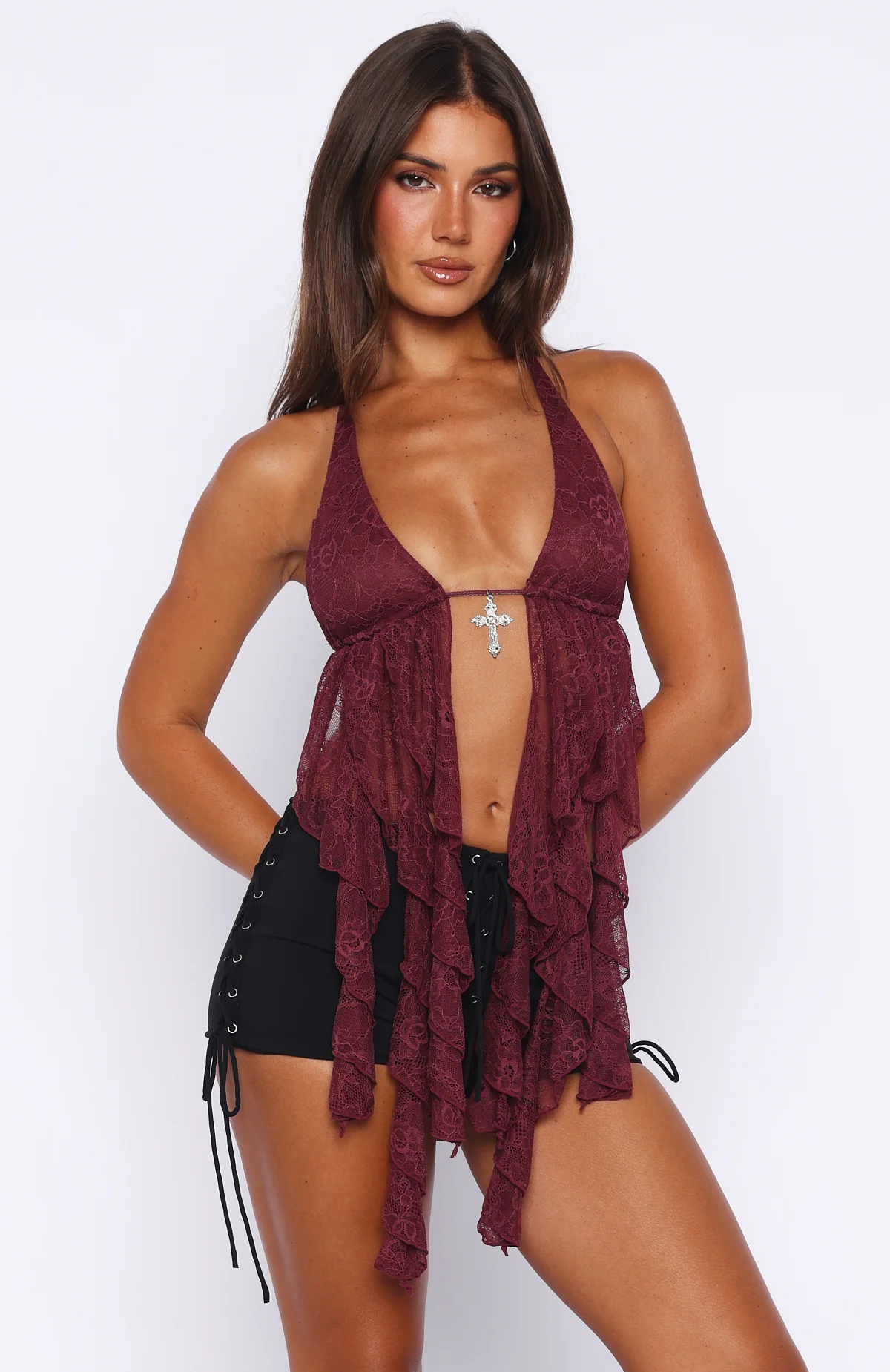 Bright Lights Halter Top Cherry Cola - Image 2