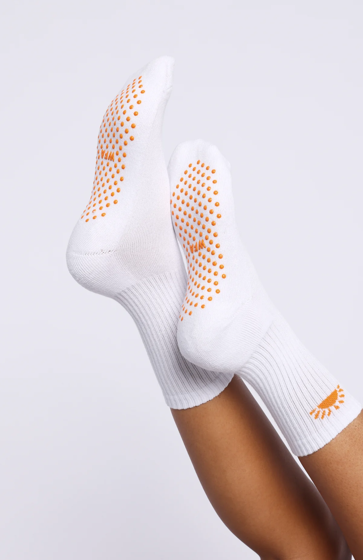 Bright Side Grip Socks 2 Pack Mango & Pink - Image 4