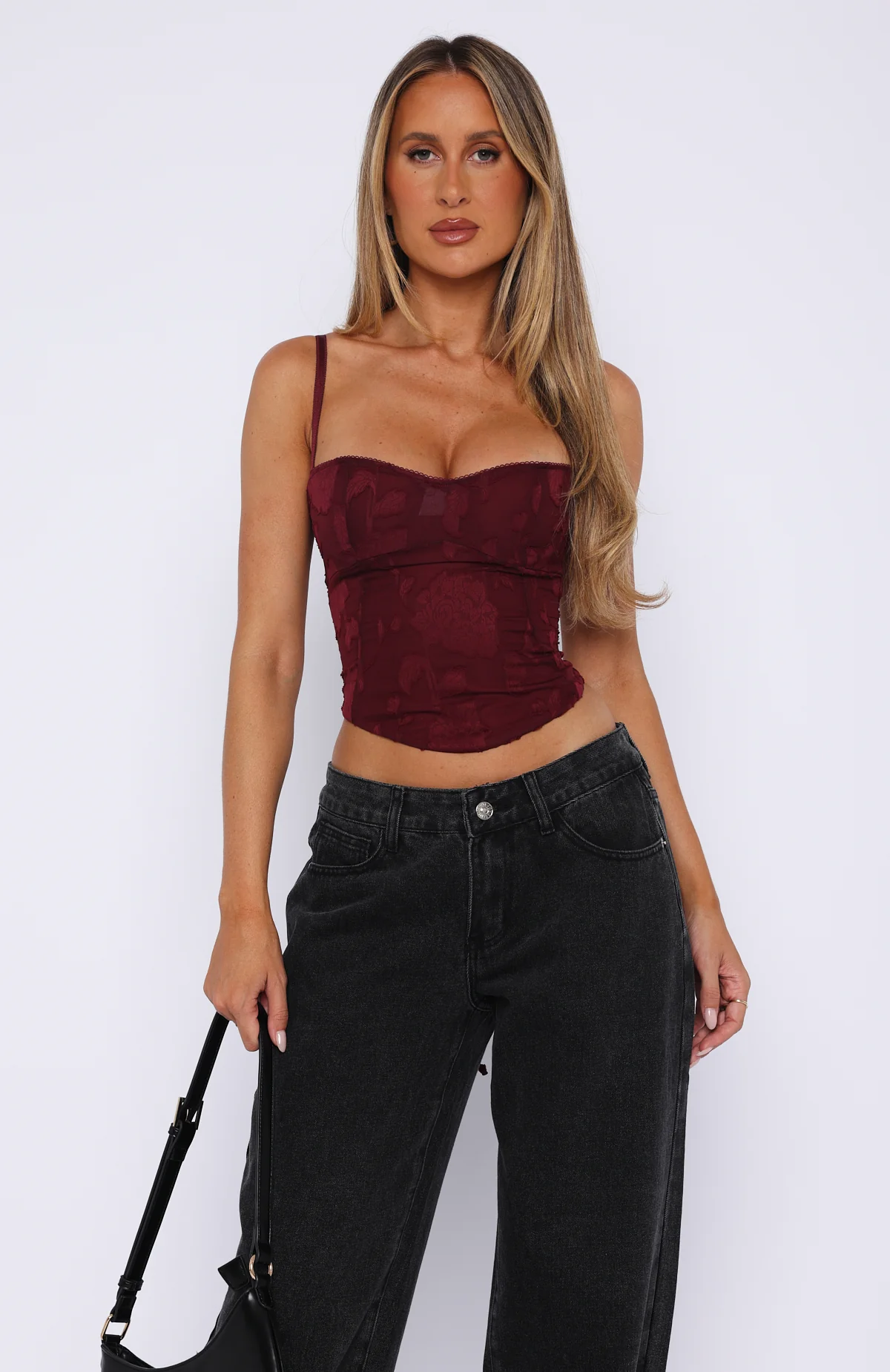 Broken Dreams Bustier Wine - Image 2