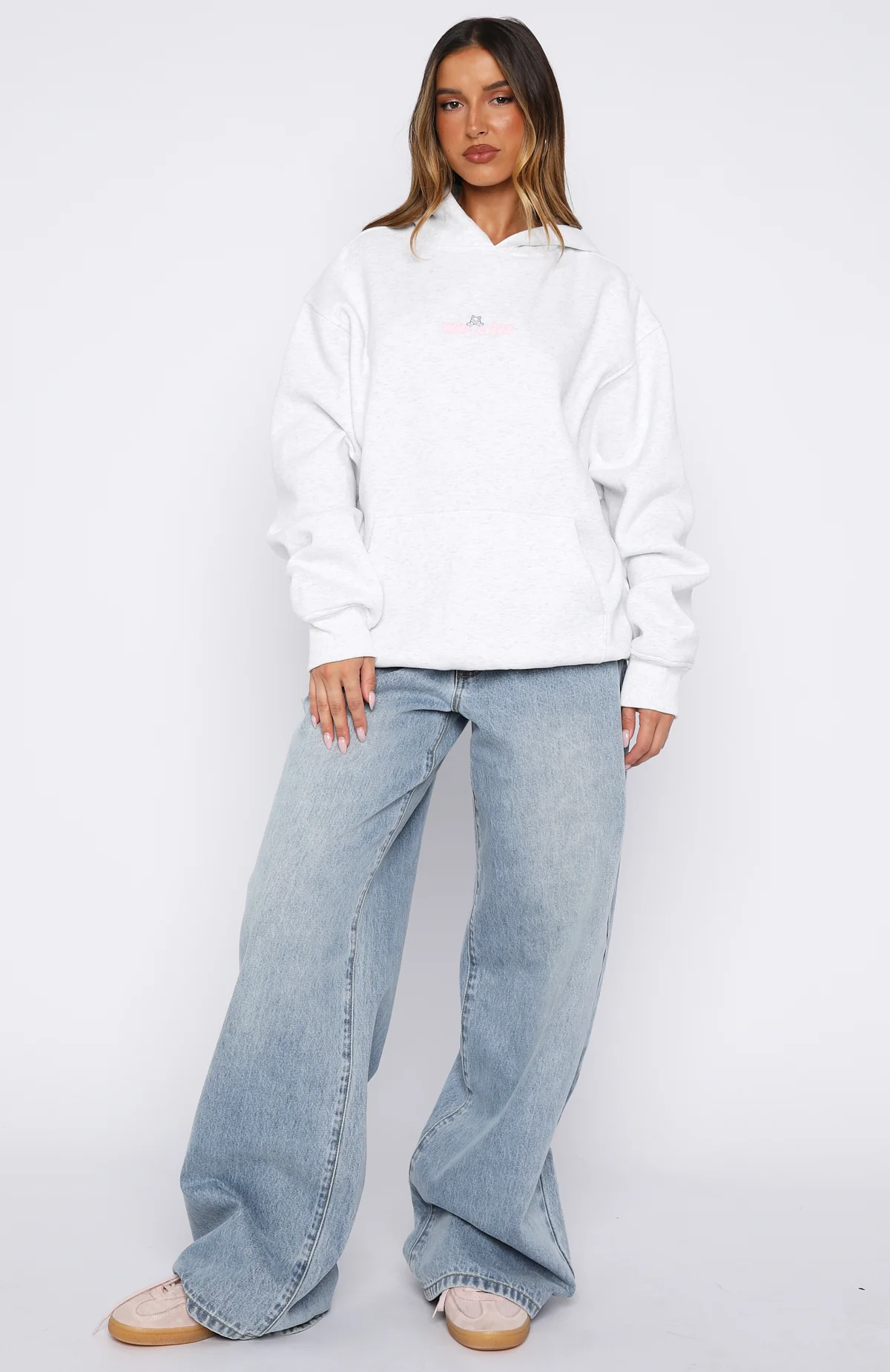 Bubbles & Foxy Friends Oversized Hoodie Frosty - Image 5