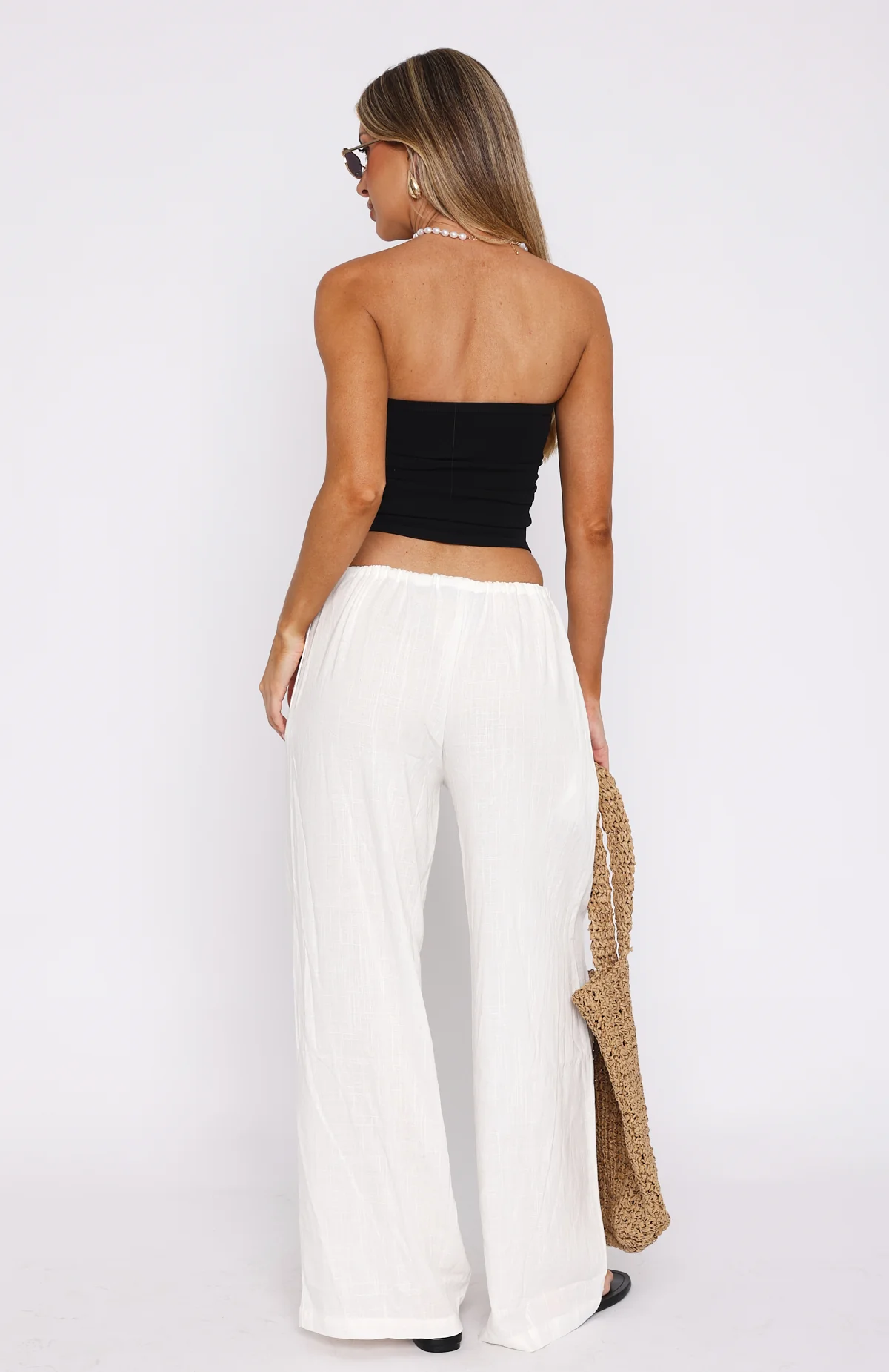 Burning Love Linen Pants White - Image 4