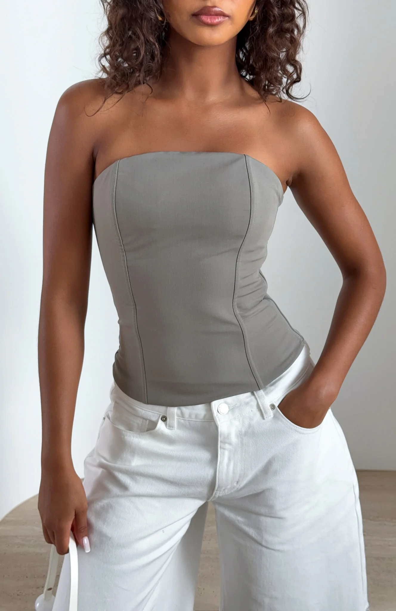 Bye Girl Strapless Bustier Taupe - Image 6