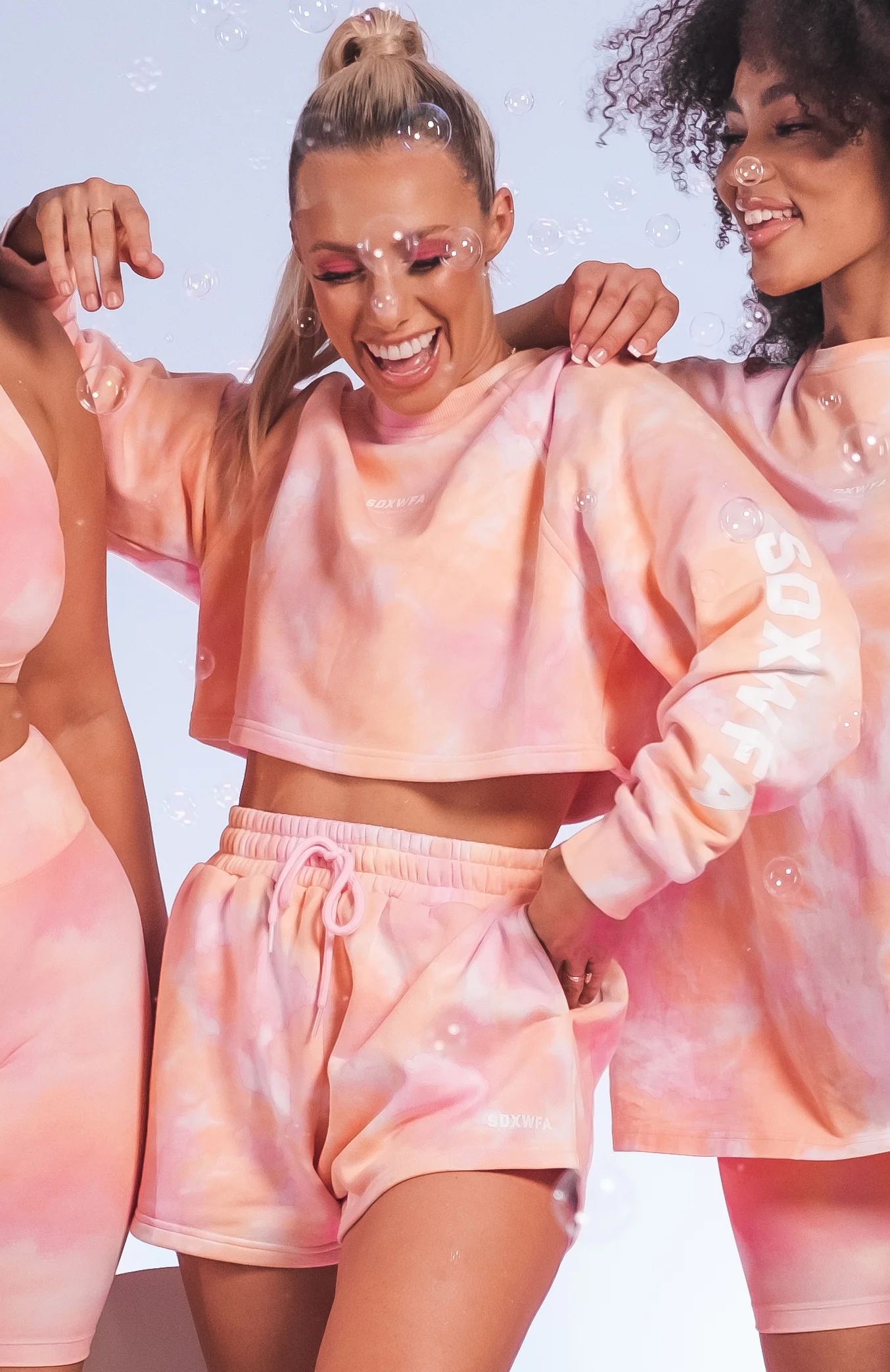 Cali Babe Cropped Sweater Pink Sunset - Image 7