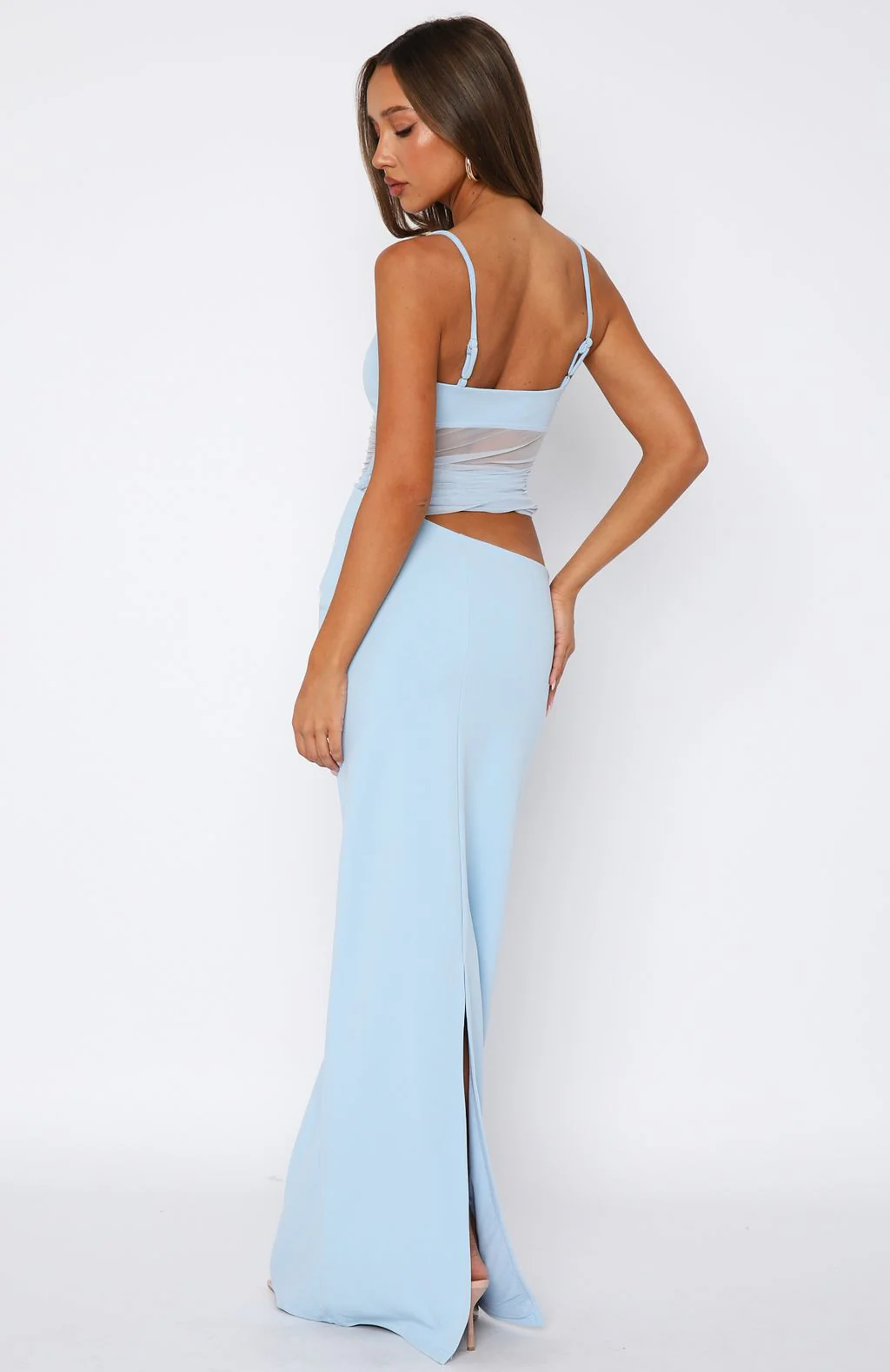 Call Me Up Maxi Dress Blue - Image 4