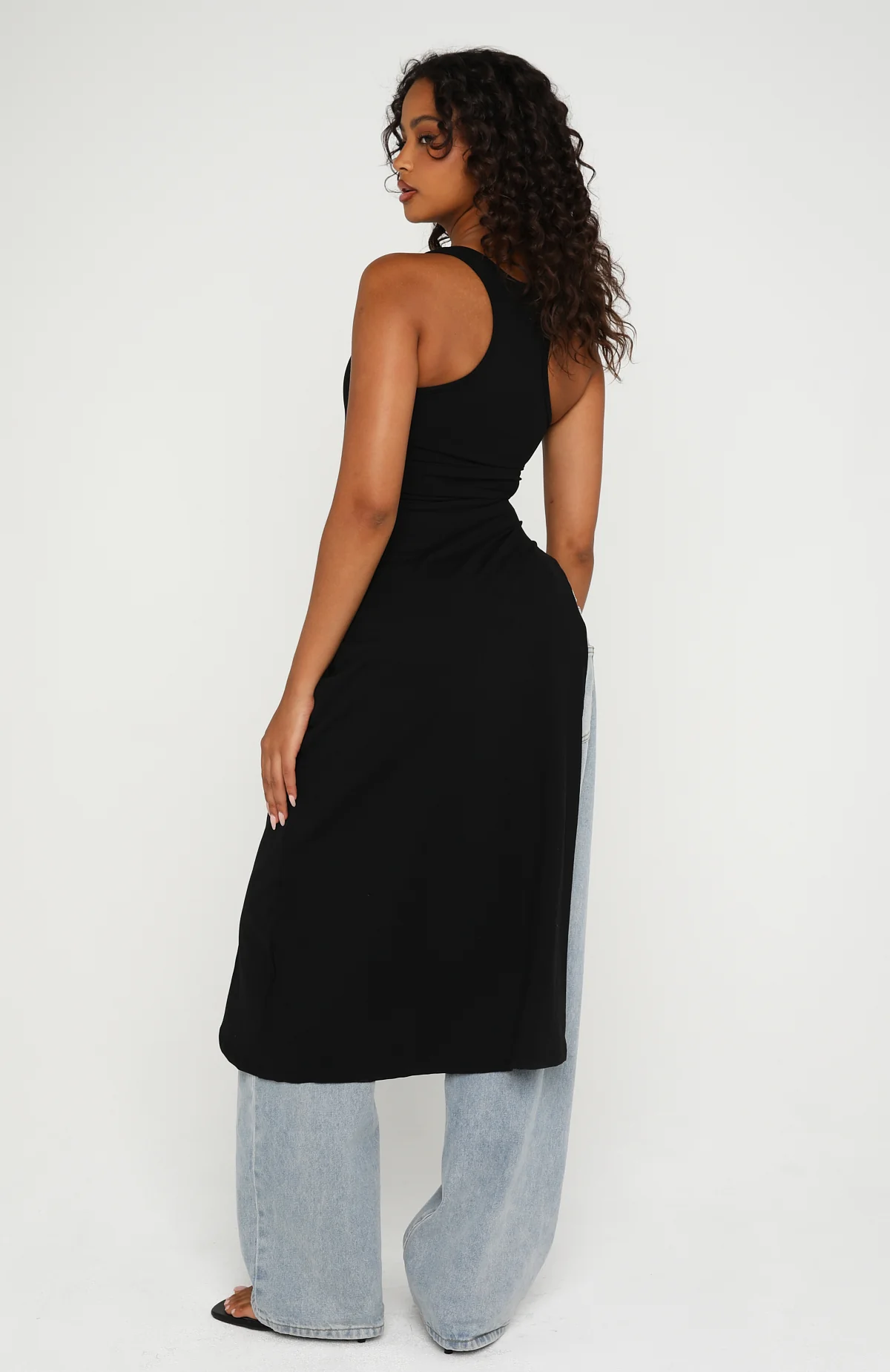 Calm And Collected Longline Top Black - Image 4