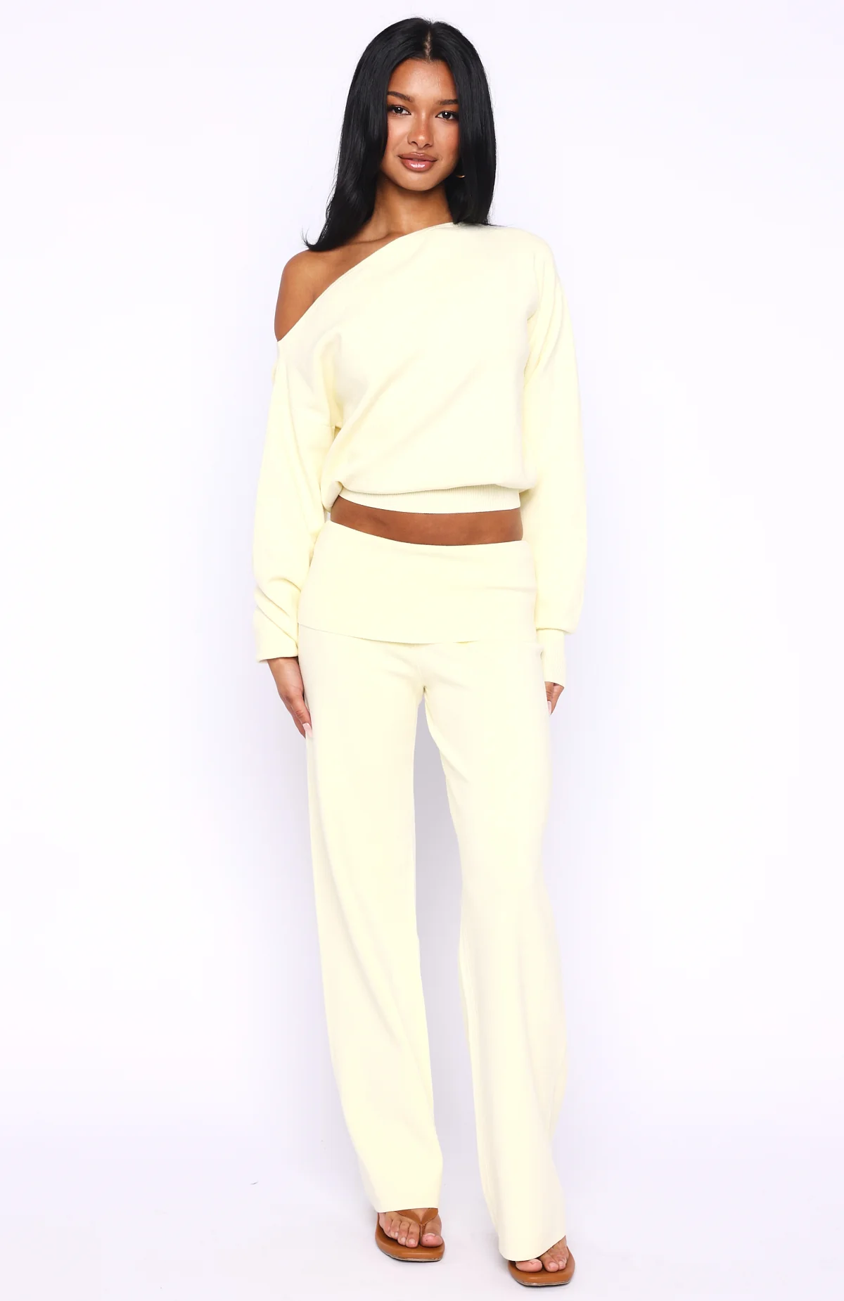 Can't Find The Words Knit Pants Lemon - Image 2