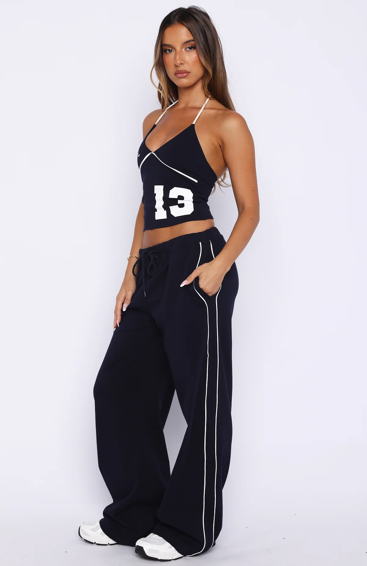 Can't Help The Feeling Track Pants Navy - Image 4