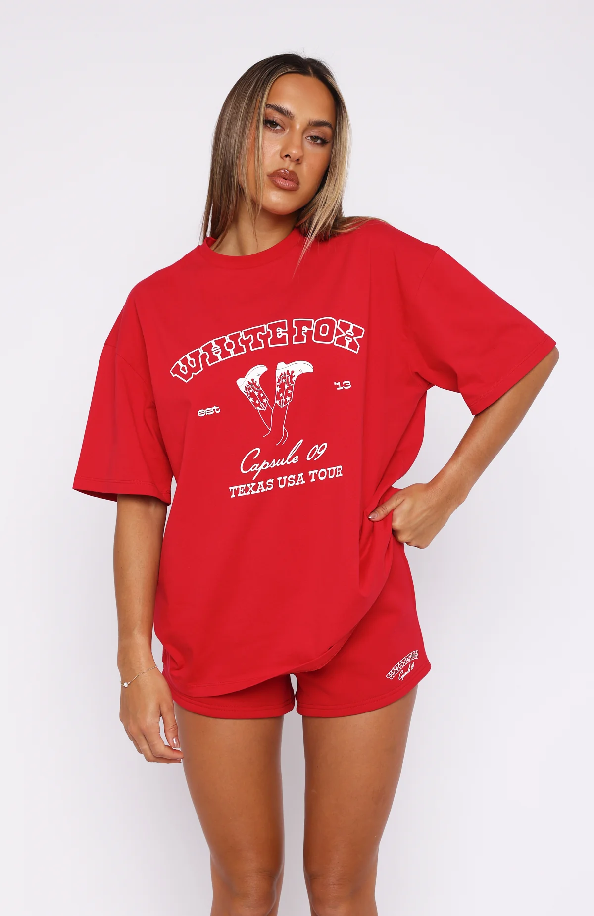 Capsule 9 Take It On Tour Oversized Tee Red - Image 2