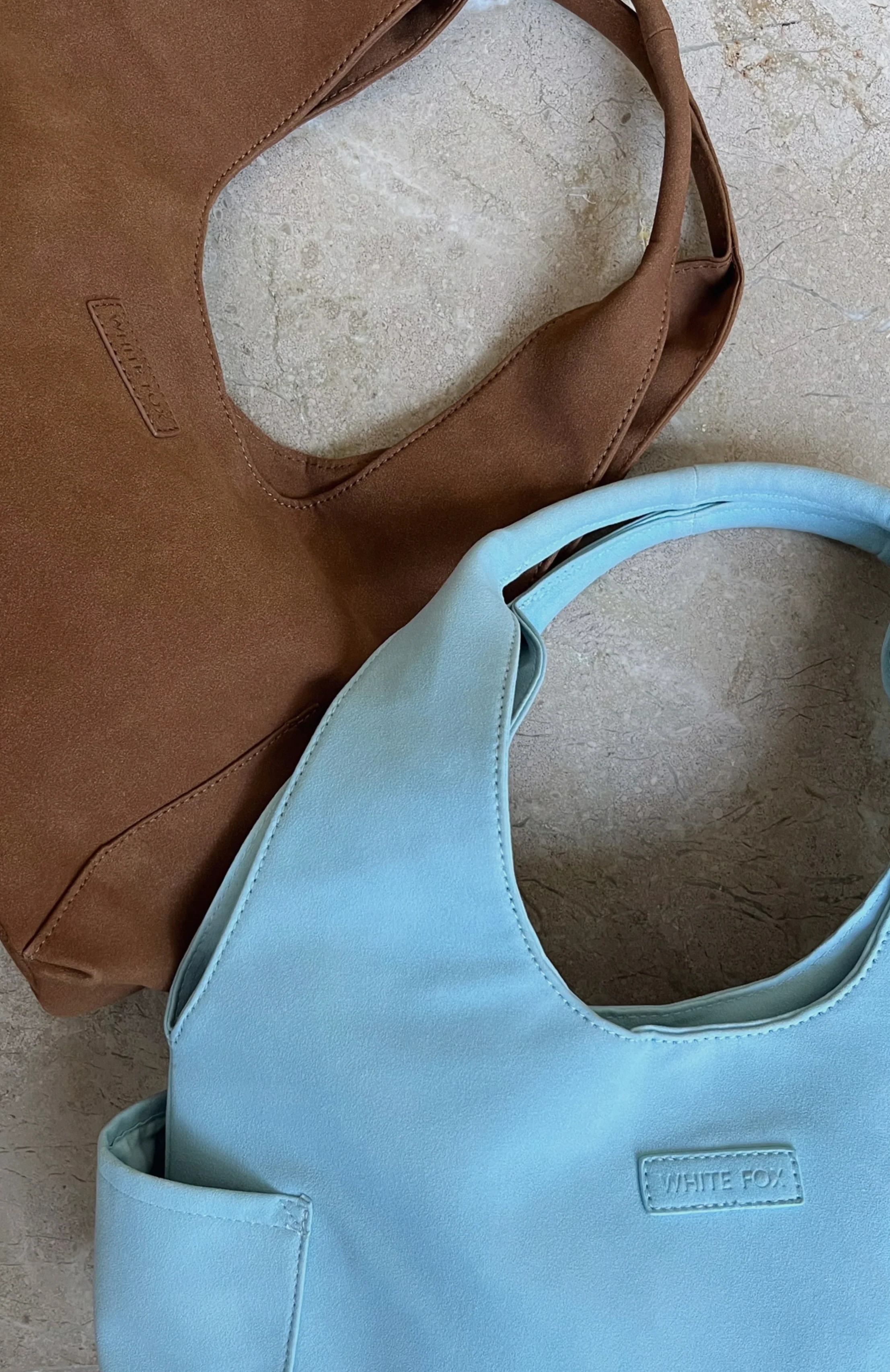 Cariane Shoulder Bag Camel Faux Suede - Image 4