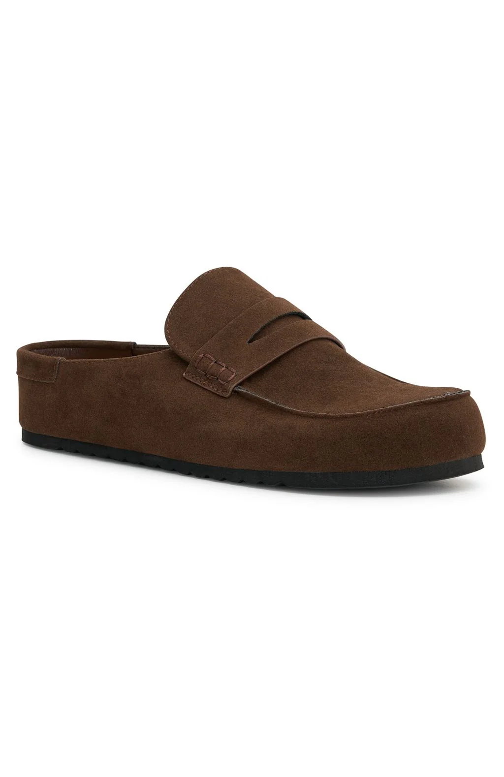 Cayson Loafer Slides Chocolate Faux Suede - Image 6