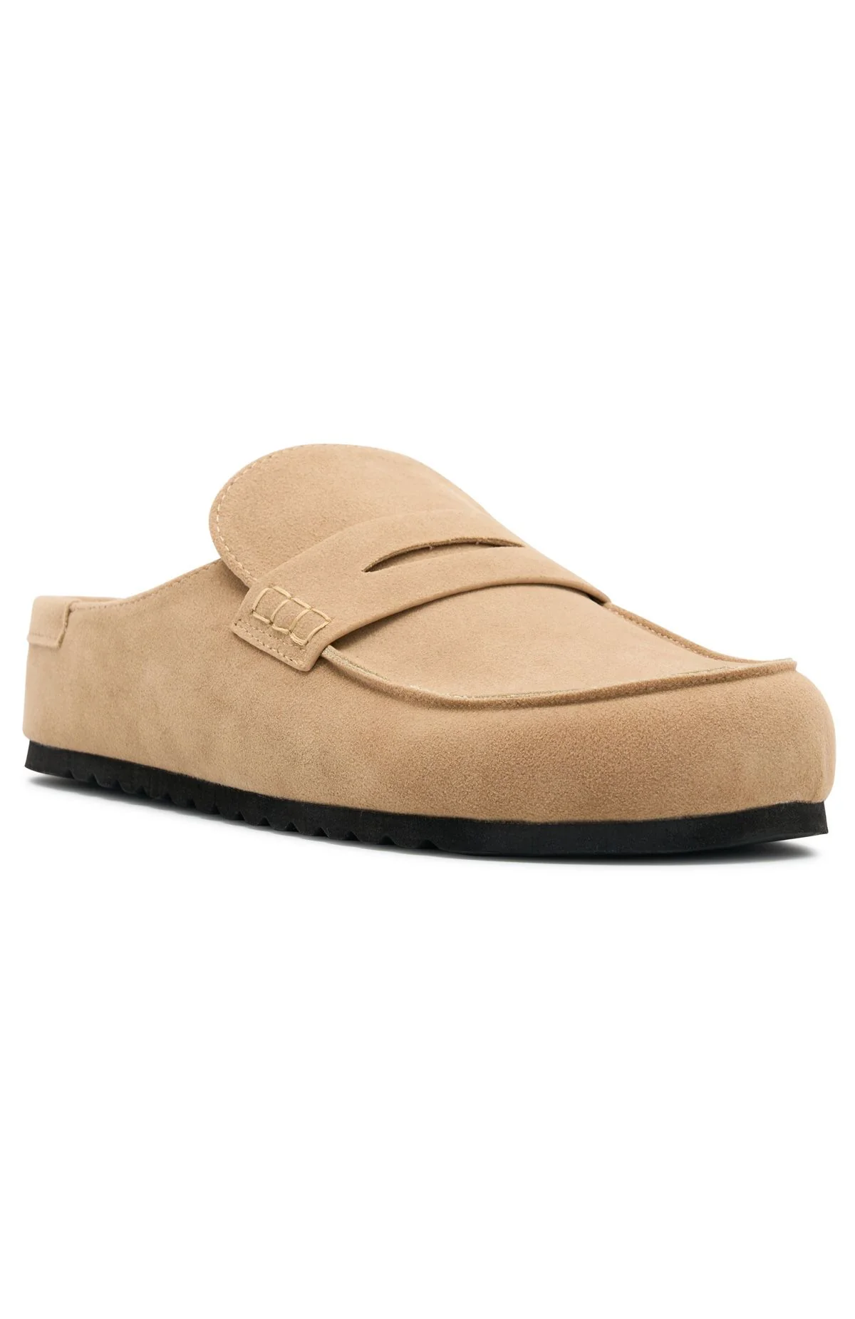 Cayson Loafer Slides Taupe Faux Suede - Image 3