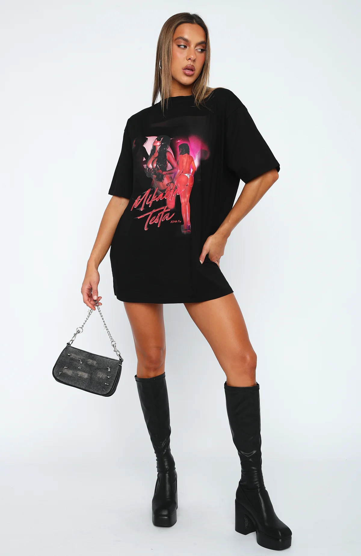 Censored Oversized Tee Black - Image 6