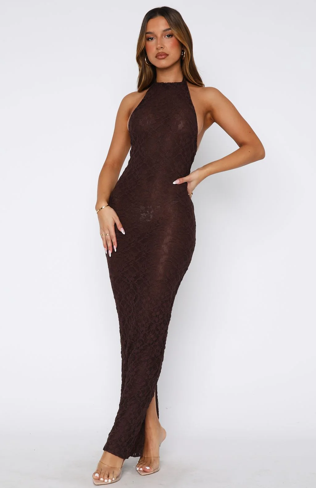 Centre Of Attention Maxi Dress Chocolate - Image 2