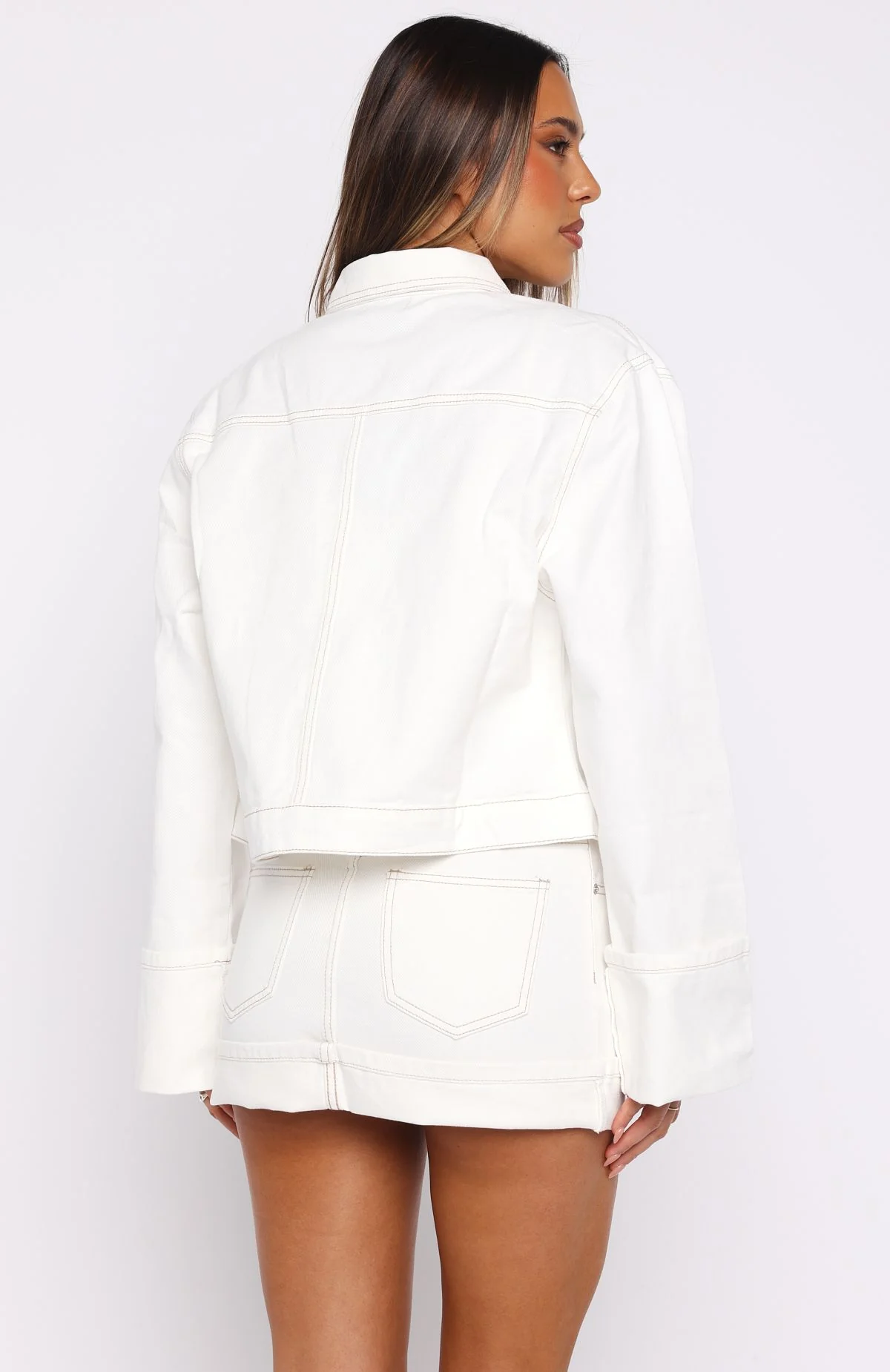 Charlotte Denim Jacket Off White - Image 4