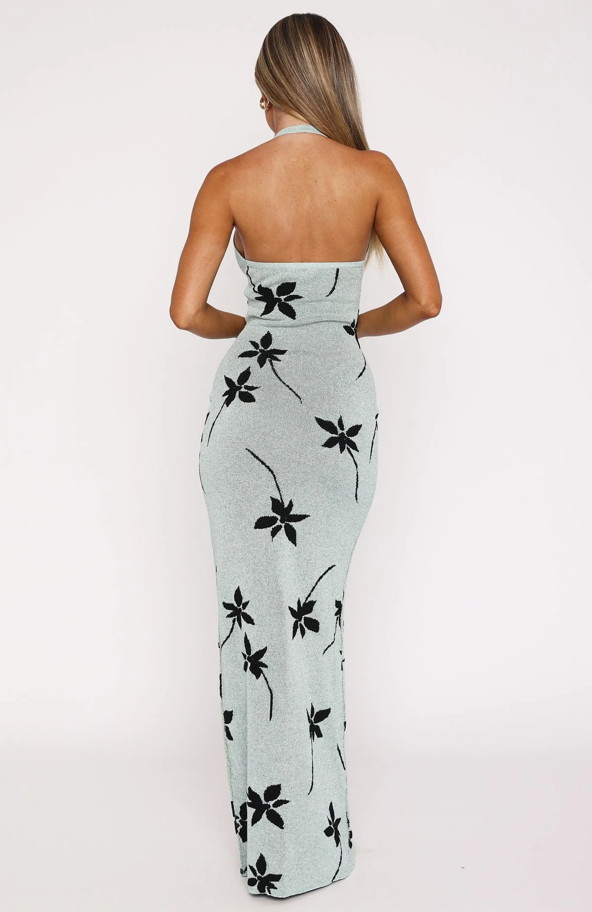 Chasing Heaven Knit Maxi Dress Mint - Image 4