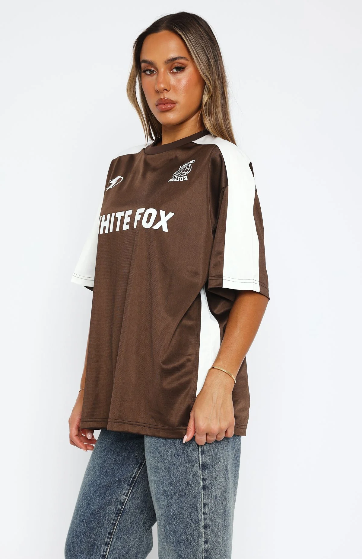 Checking Up On You Oversized Jersey Chocolate - Image 3