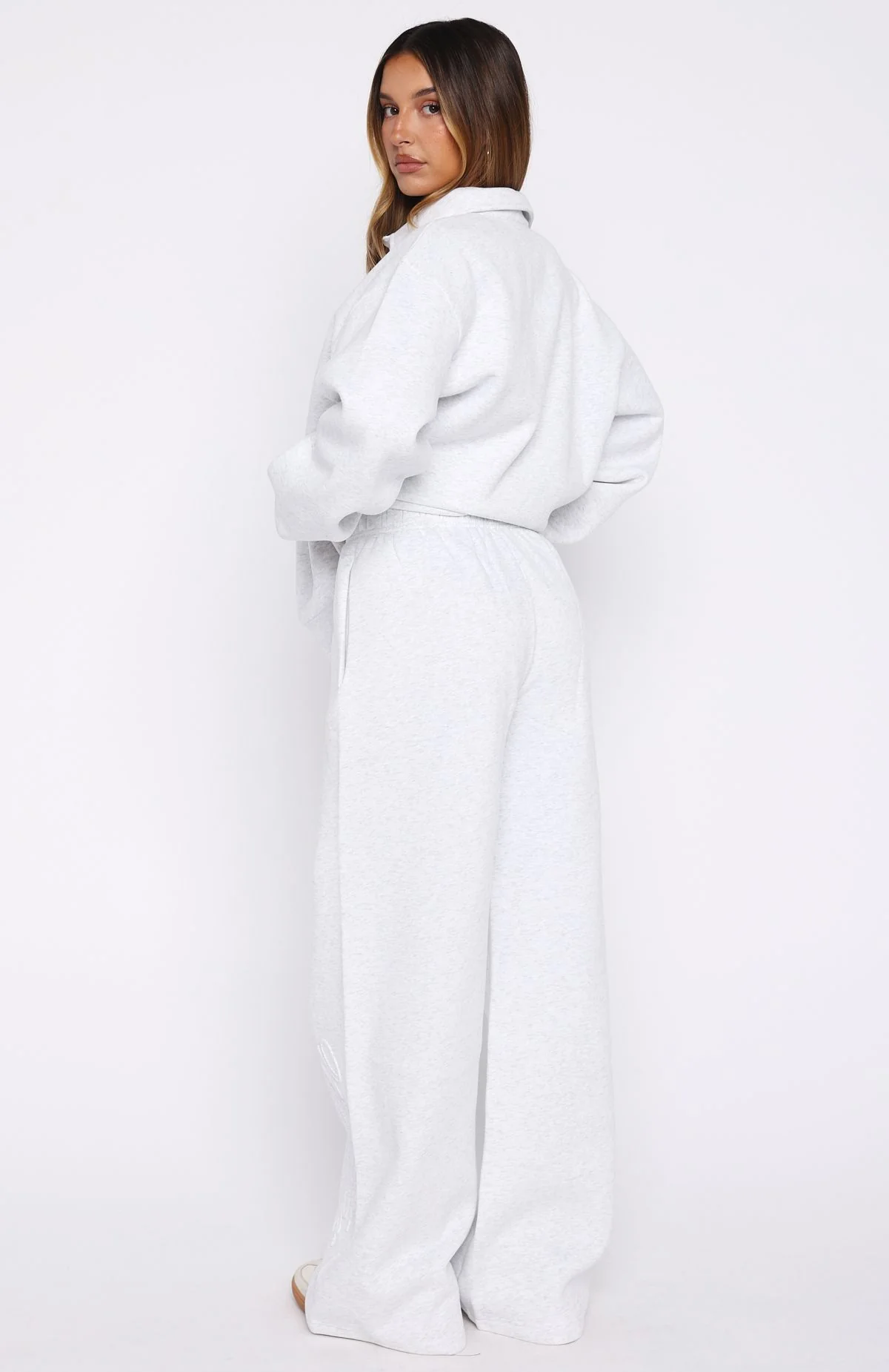 Chill Moves Wide Leg Sweatpants Grey Marle - Image 5