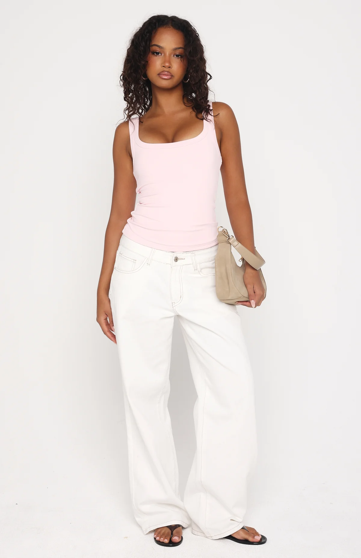 Chill Vibes Tank Top Baby Pink - Image 5