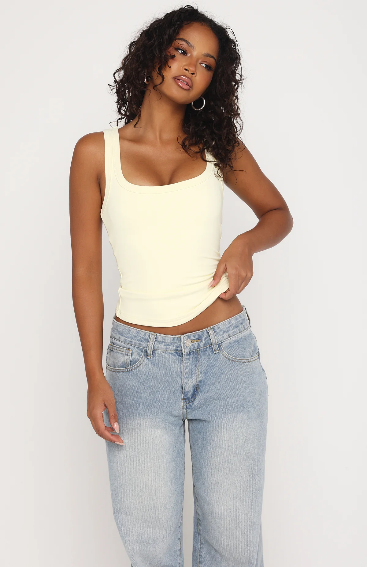 Chill Vibes Tank Top Lemon - Image 2