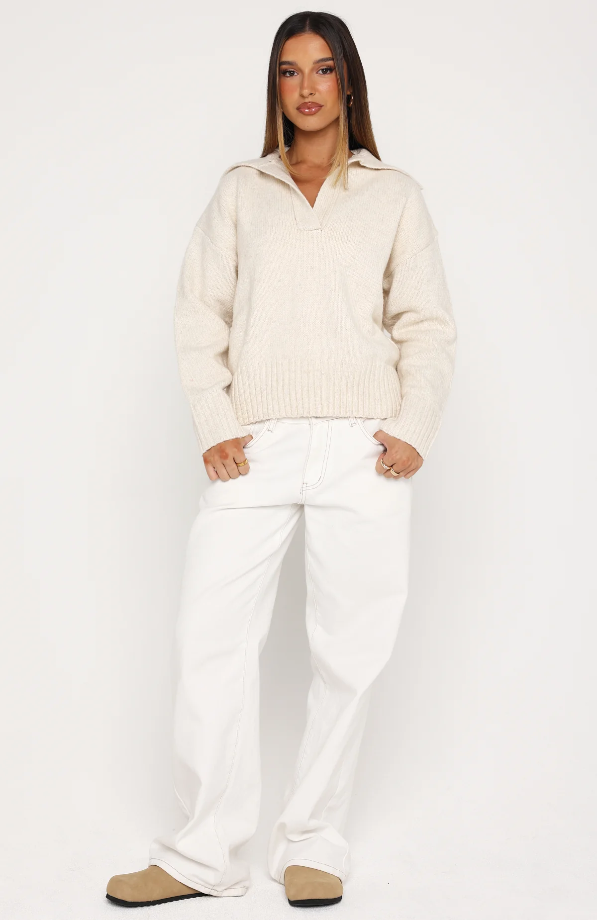 Chrissy Knit Sweater Oat Marle - Image 5