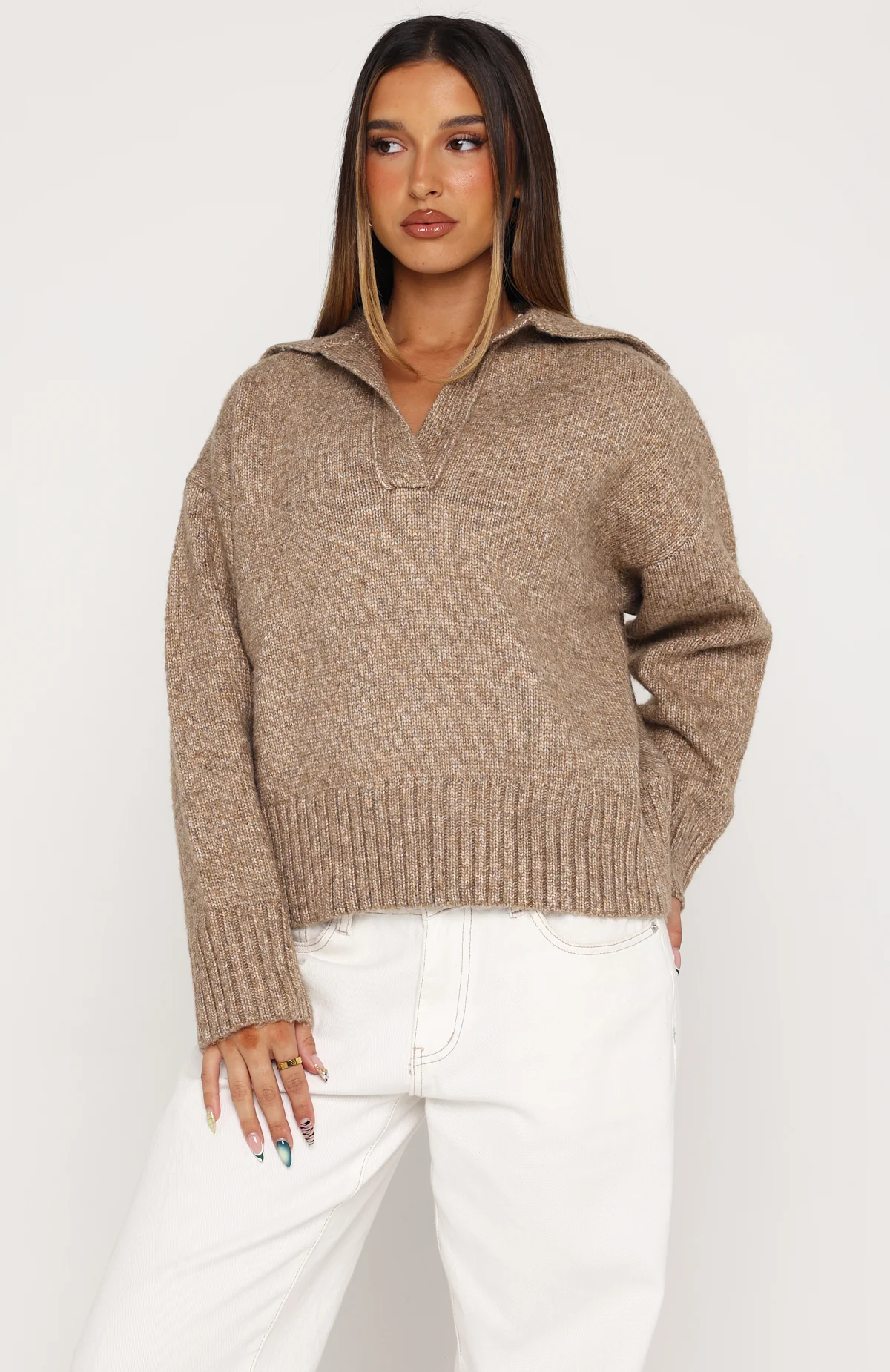 Chrissy Knit Sweater Sand - Image 2
