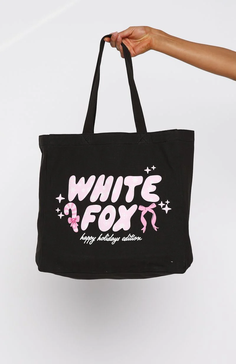 Christmas Feeling Tote Bag Charcoal - Image 2
