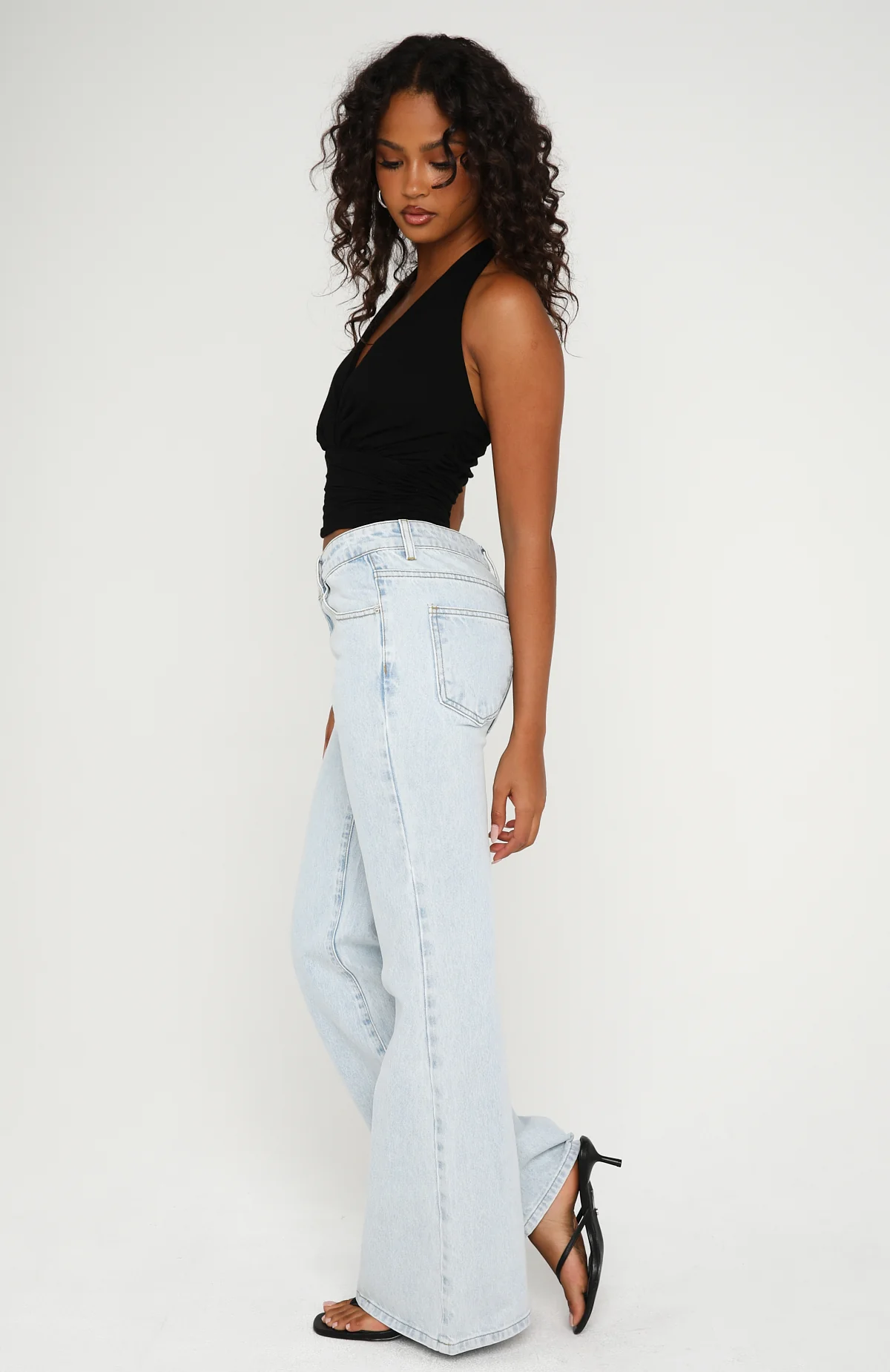 Cielo Low Rise Flare Leg Jeans Glacier Blue - Image 3