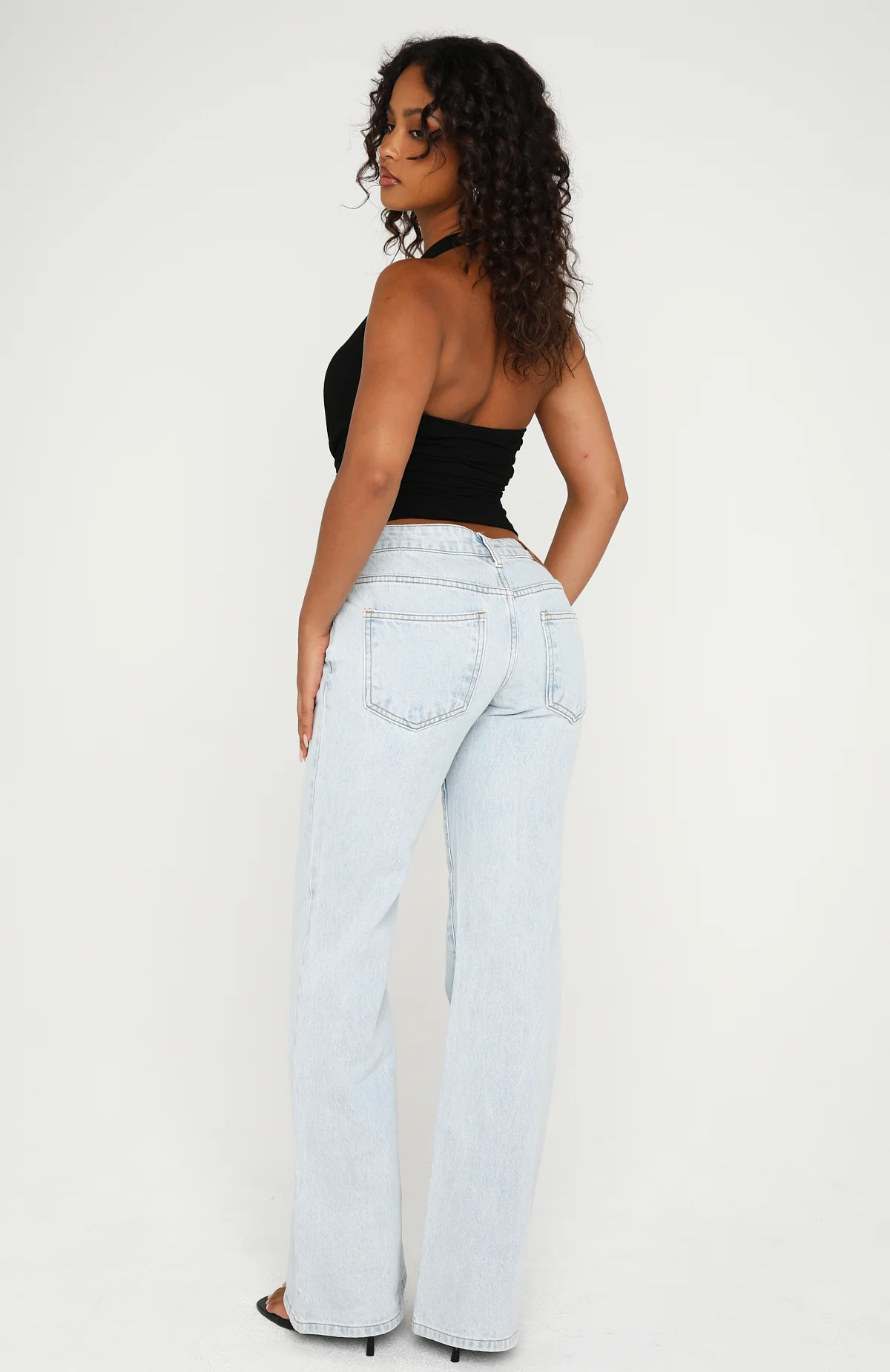 Cielo Low Rise Flare Leg Jeans Glacier Blue - Image 4