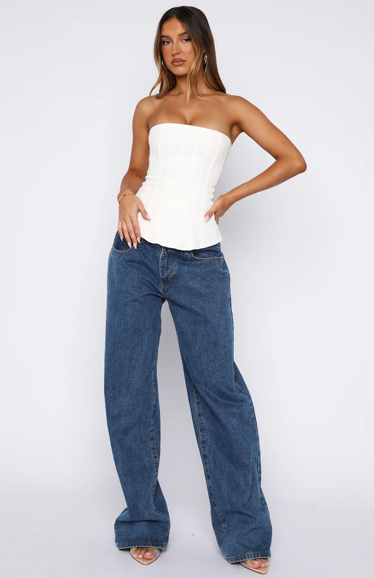 City Heat Strapless Bustier White - Image 5
