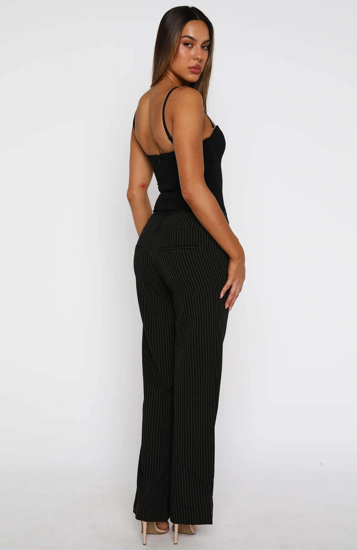 Claim You As Mine Pants Black Pinstripe - Image 4