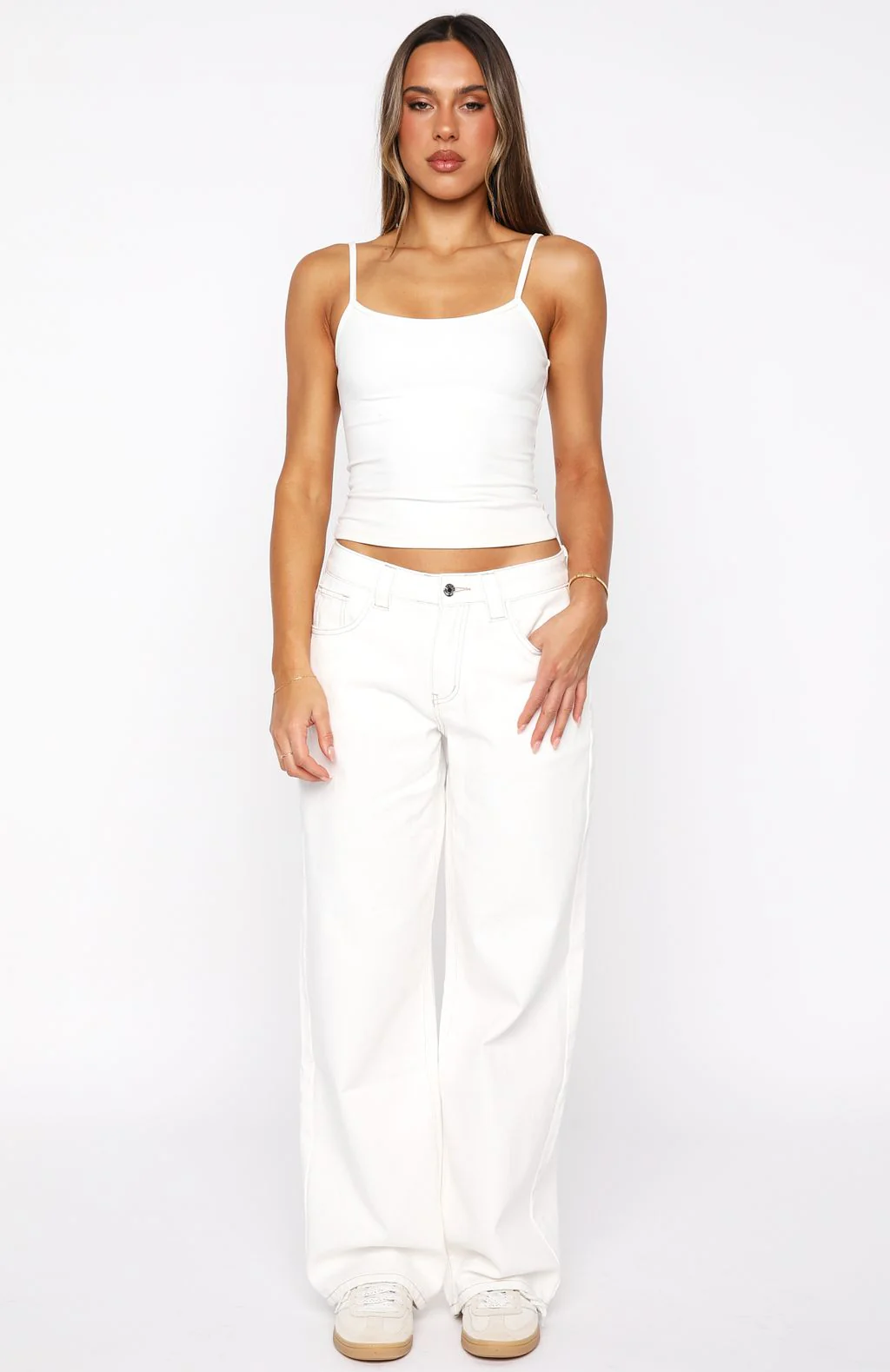 Clarissa Low Rise Wide Leg Jeans Off White - Image 2