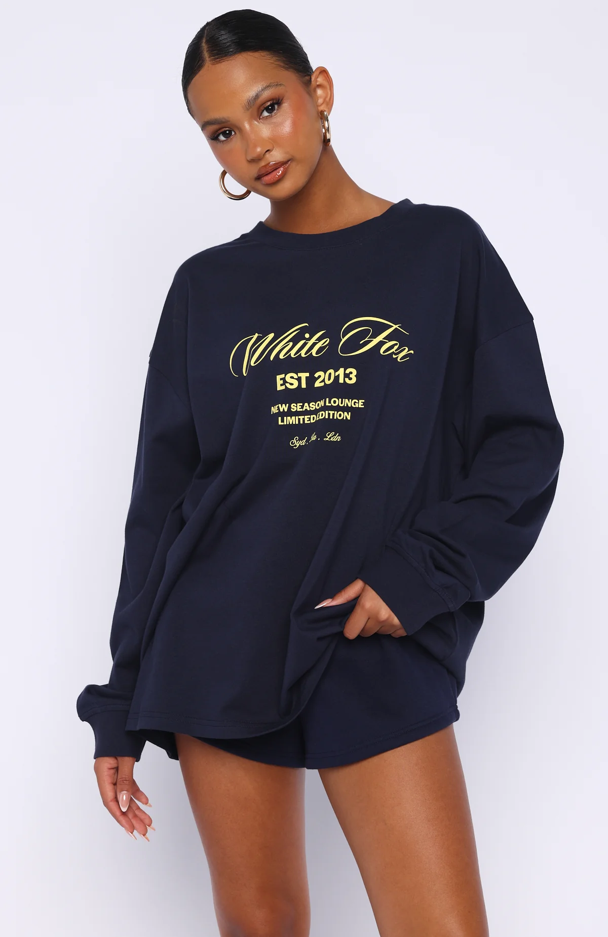 Closer To You Long Sleeve Tee Navy - Image 2
