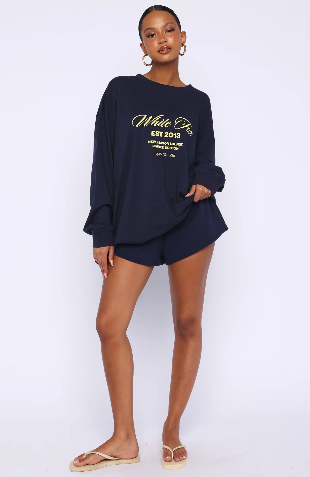 Closer To You Long Sleeve Tee Navy - Image 5