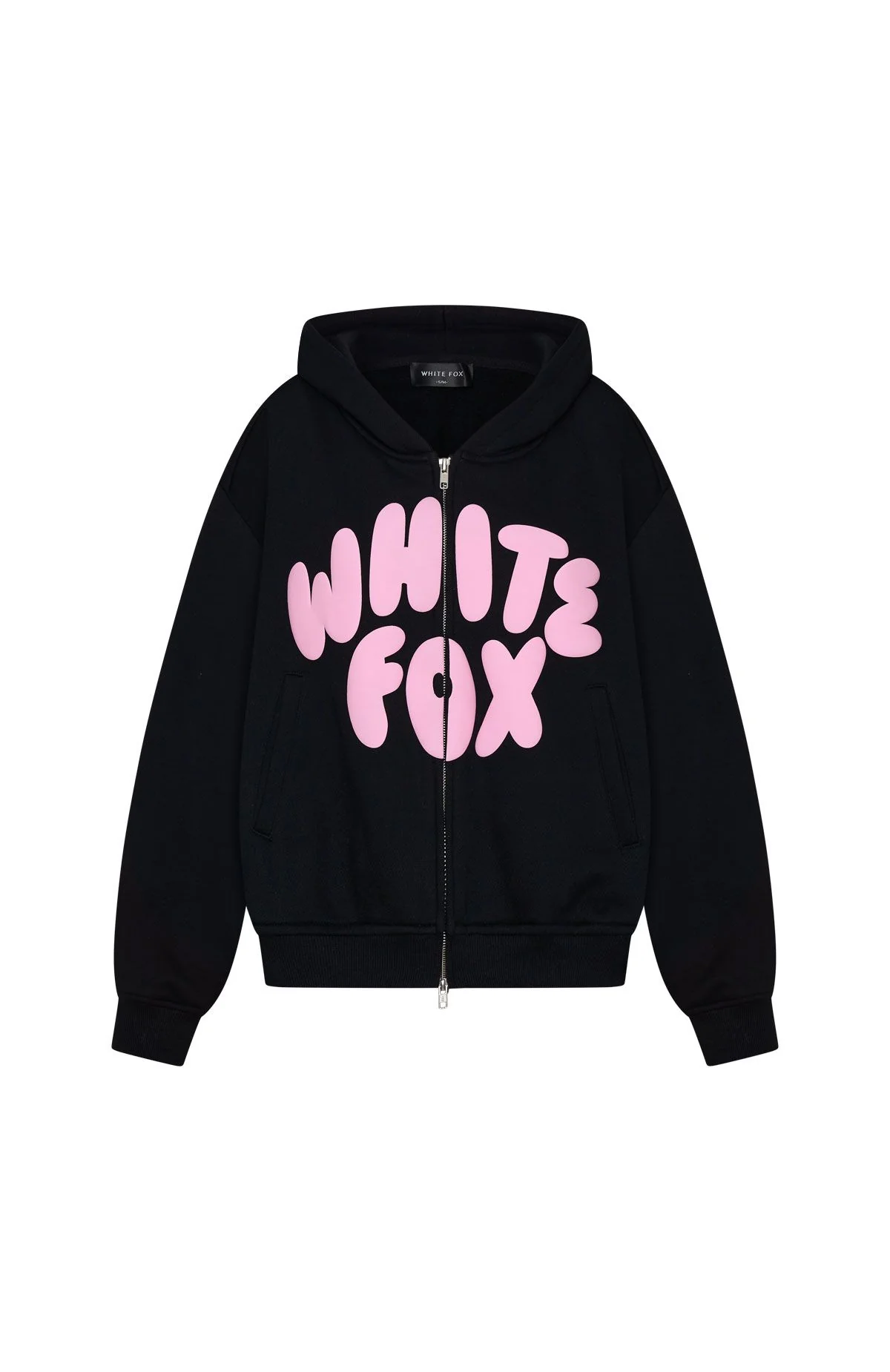 Club 14 Allie Boxy Zip Front Hoodie Black - Image 6