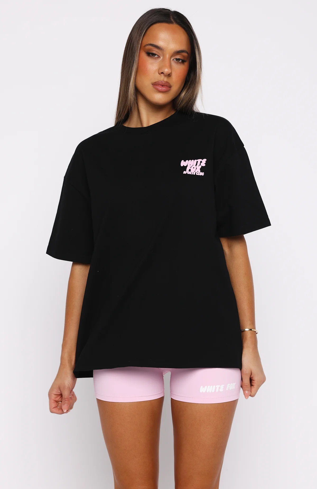Club 14 Allie Oversized Tee Black - Image 2