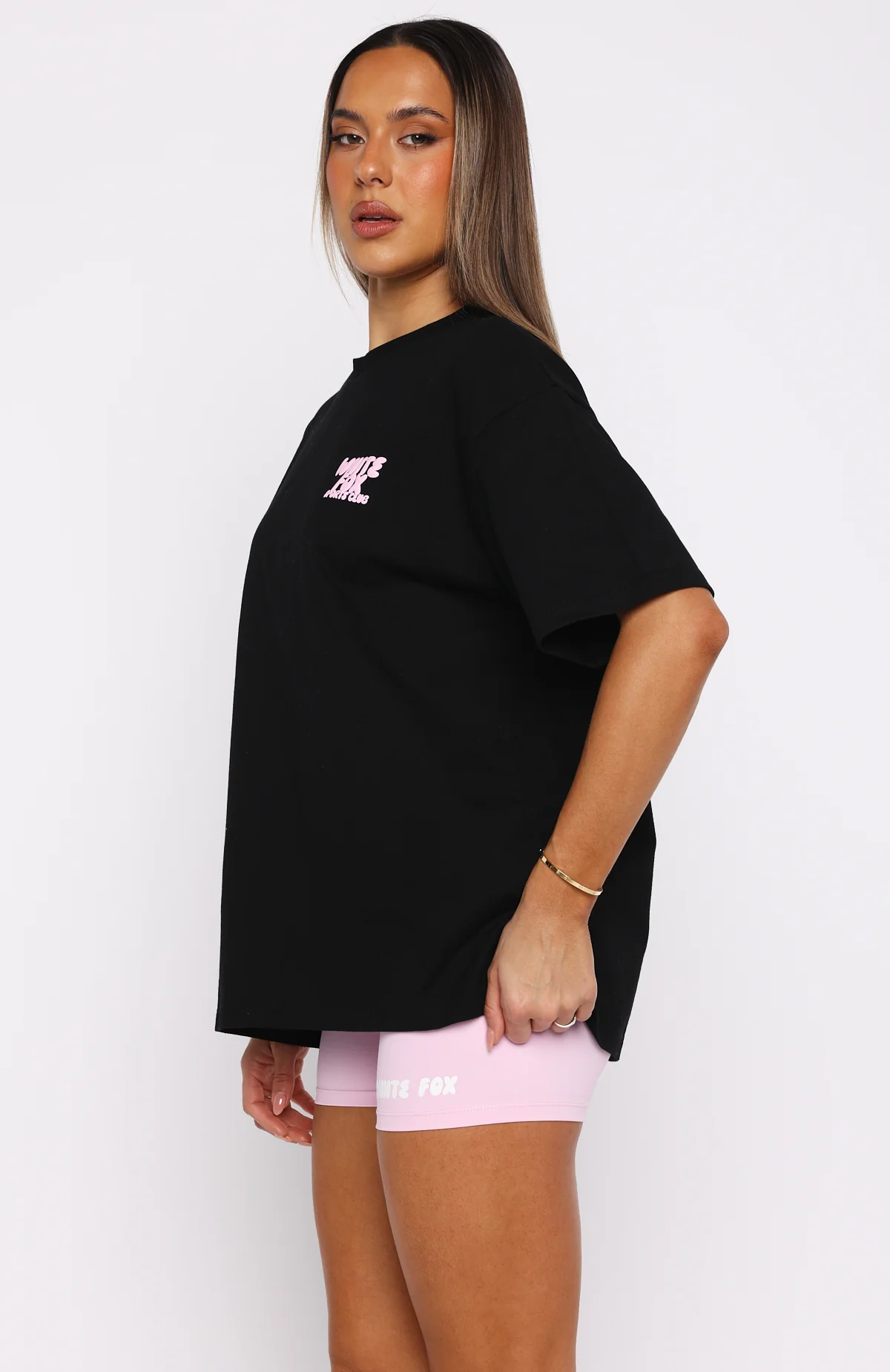 Club 14 Allie Oversized Tee Black - Image 3