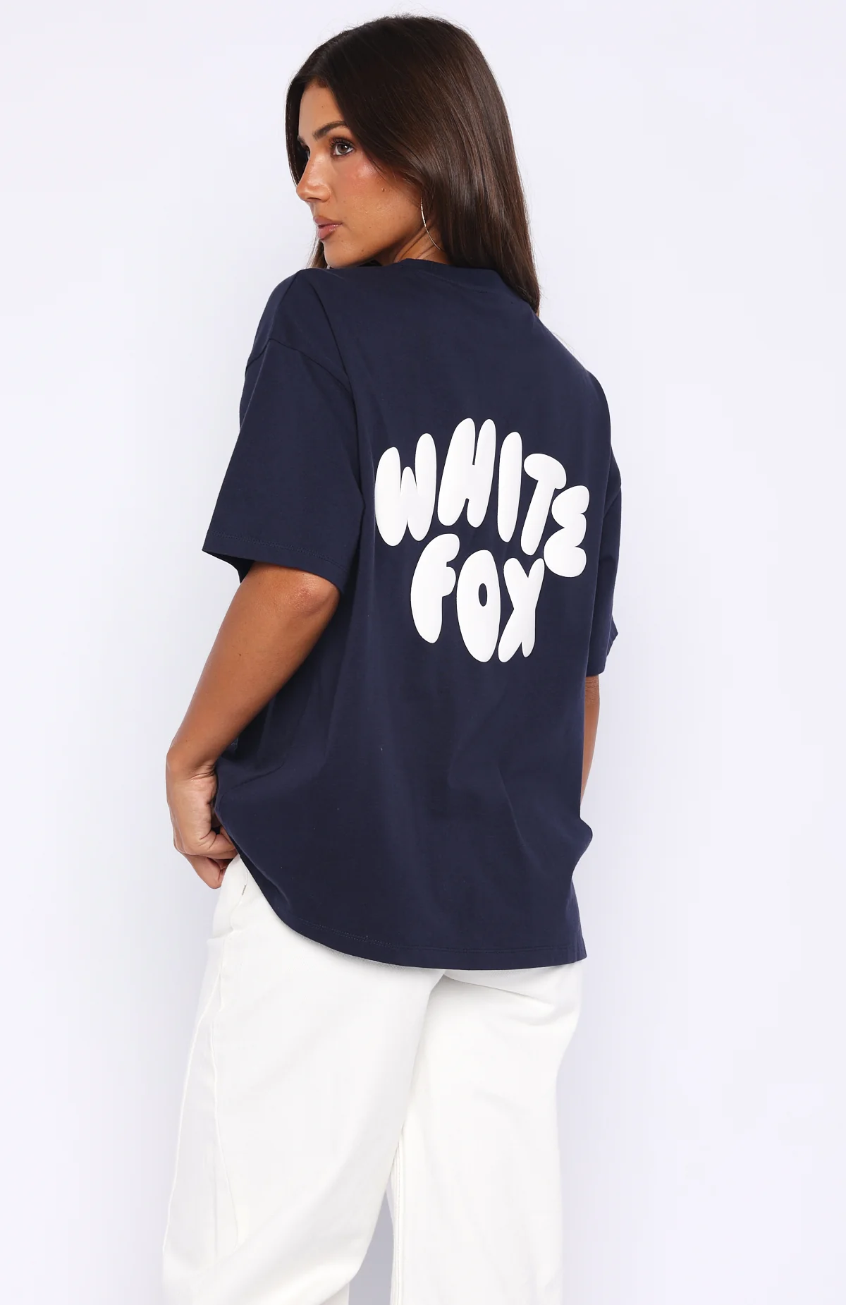 Club 14 Allie Oversized Tee Navy - Image 4