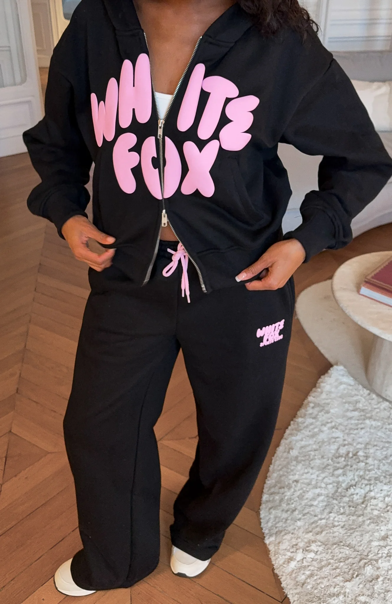 Club 14 Allie Wide Leg Sweatpants Black