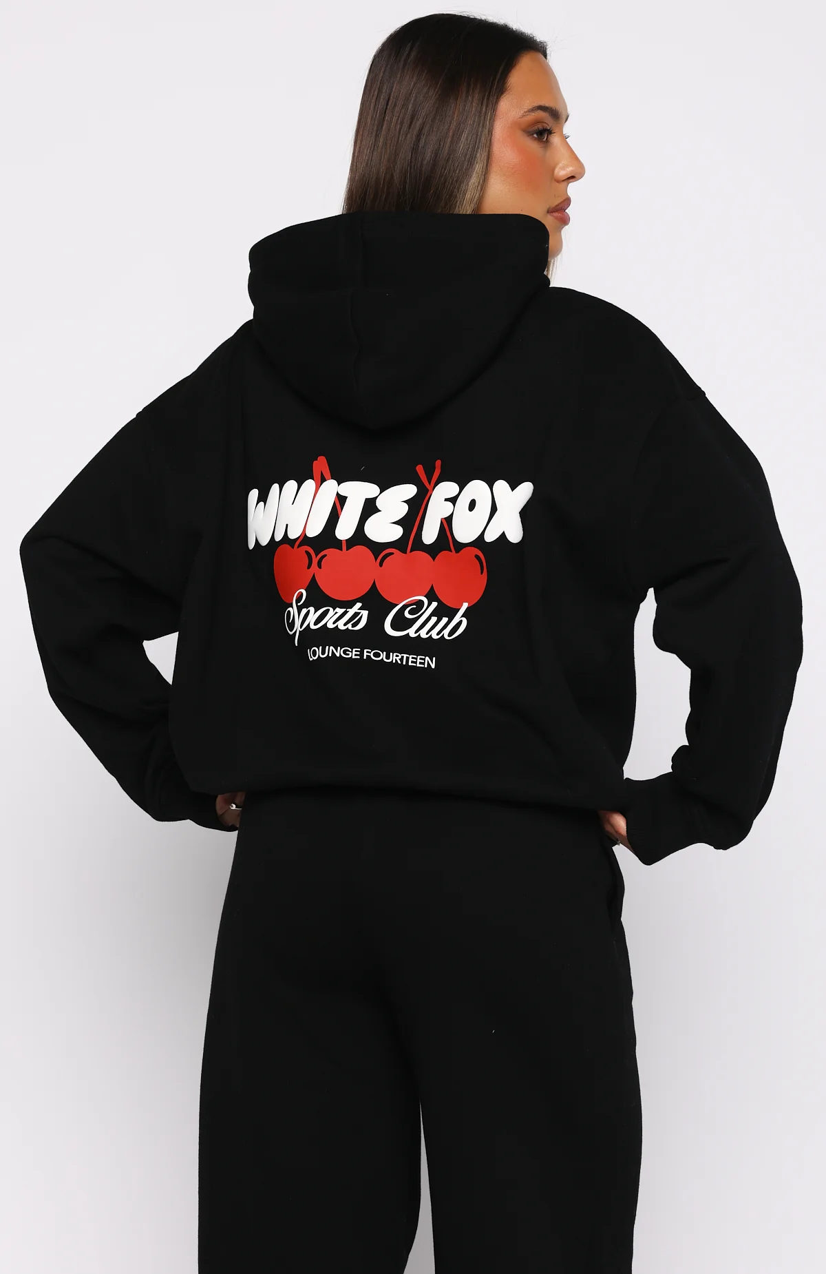 Club 14 Cassie Boxy Hoodie Black - Image 4