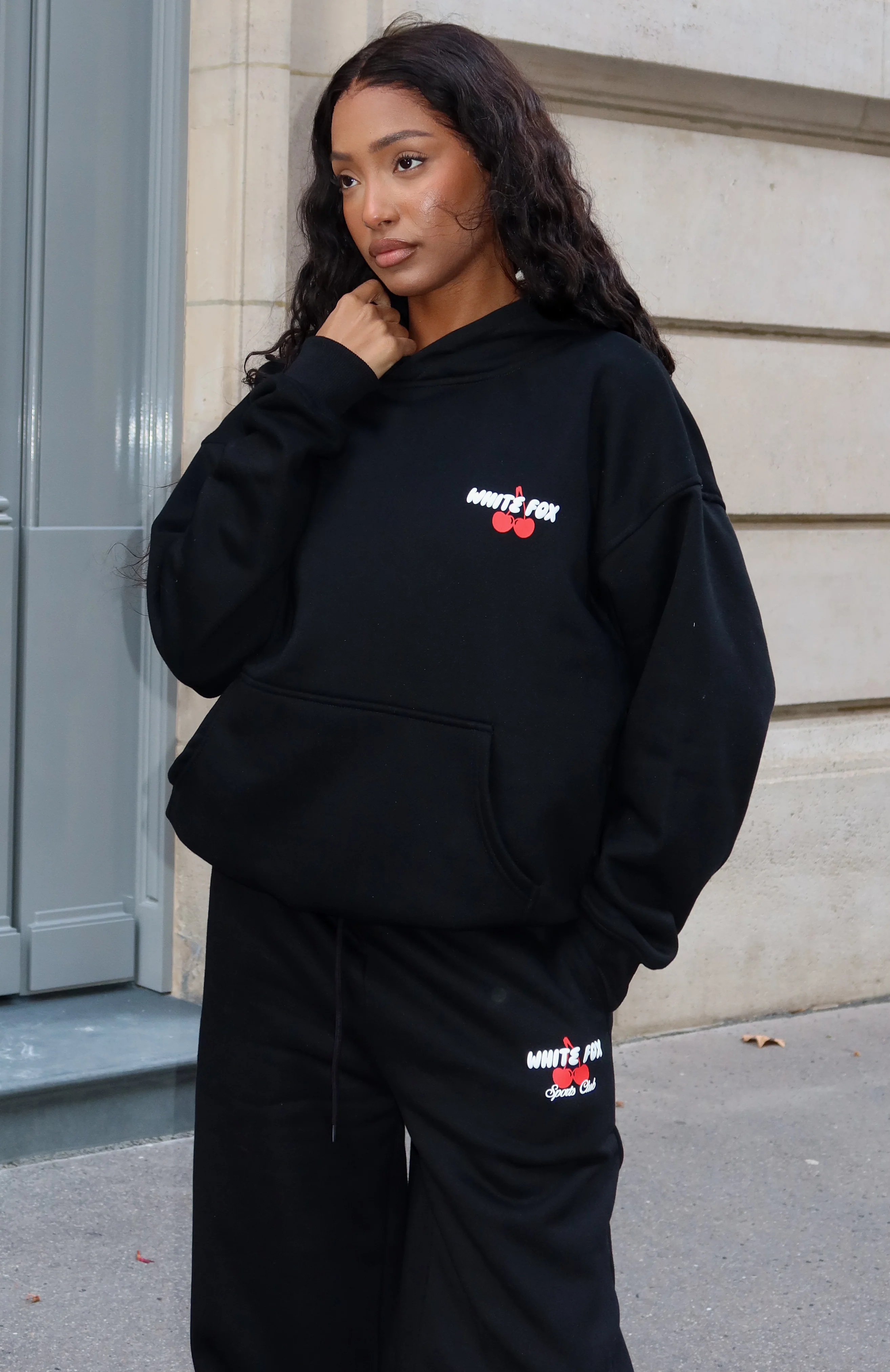 Club 14 Cassie Boxy Hoodie Black - Image 7