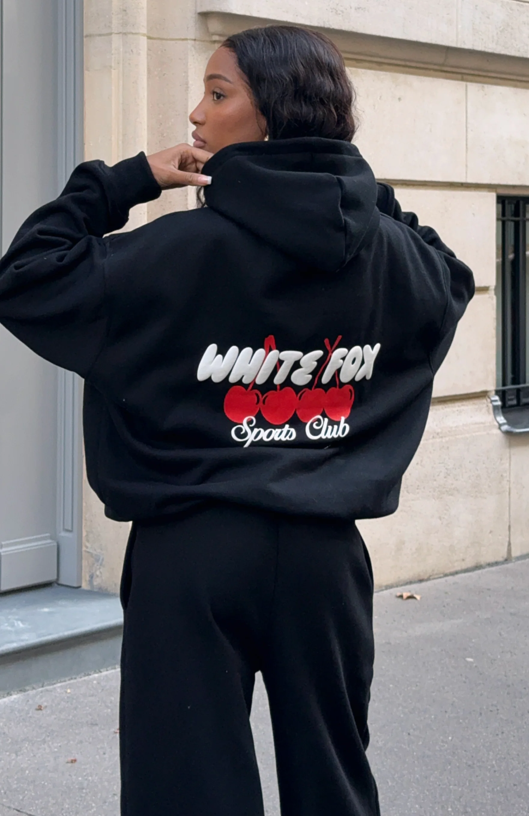 Club 14 Cassie Boxy Hoodie Black - Image 8