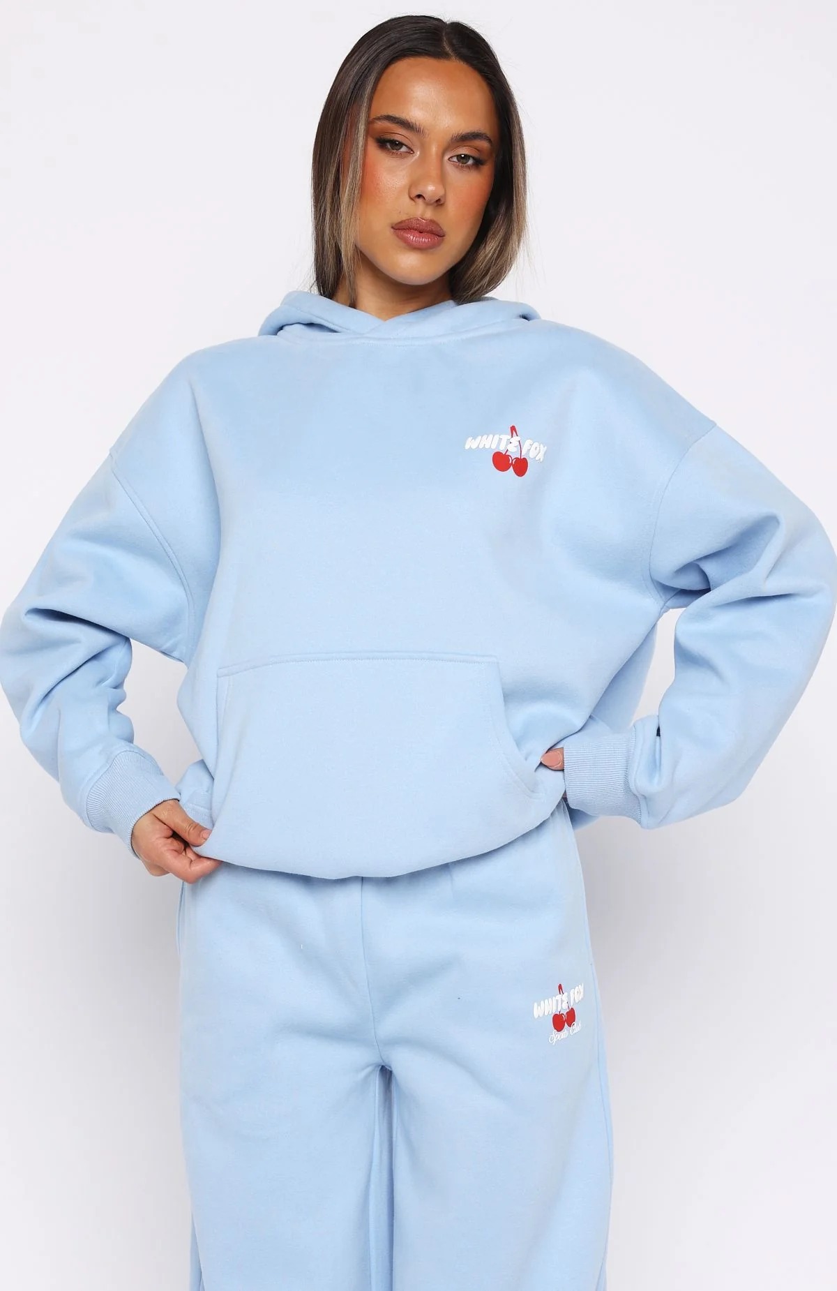 Club 14 Cassie Boxy Hoodie Blue - Image 2
