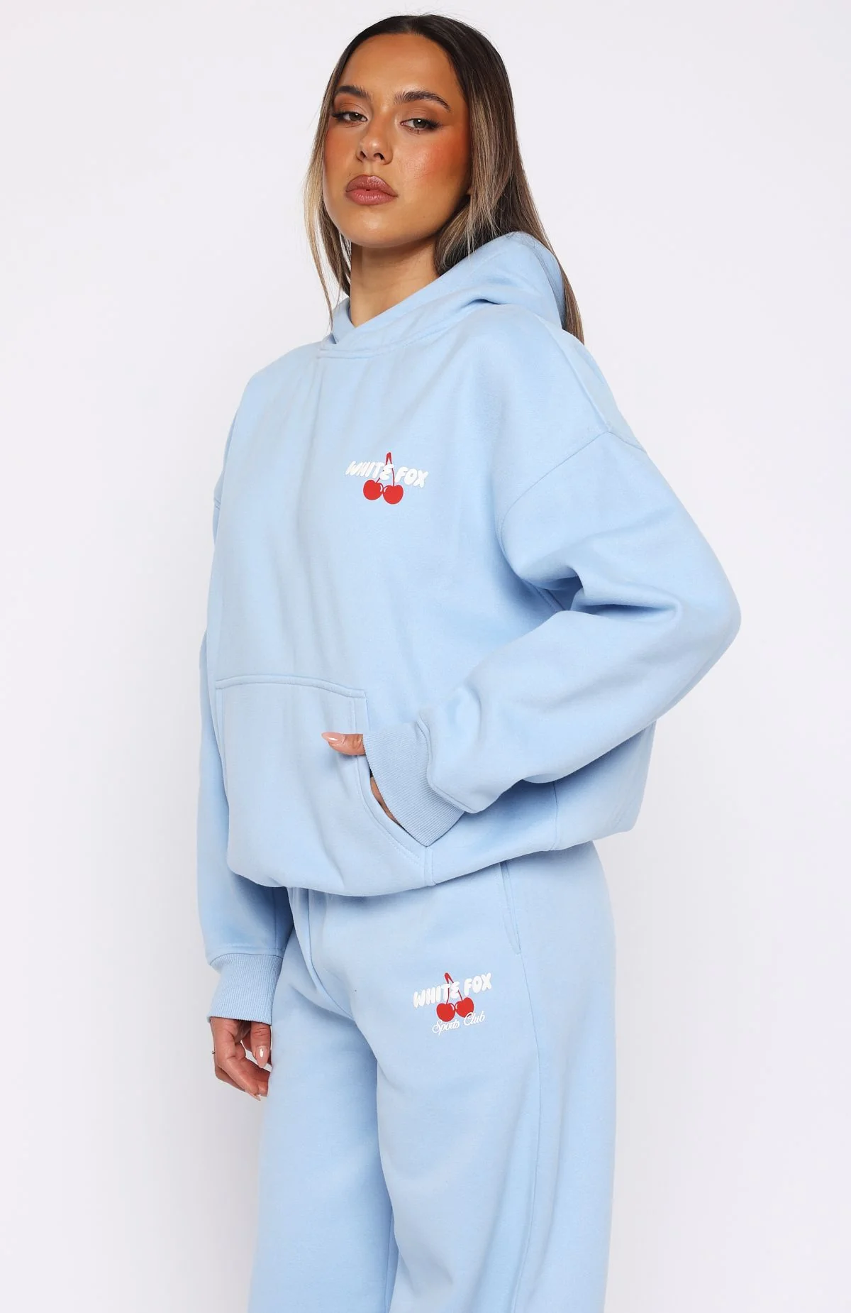 Club 14 Cassie Boxy Hoodie Blue - Image 3