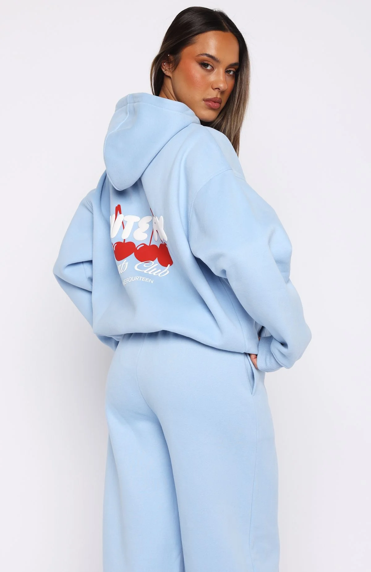 Club 14 Cassie Boxy Hoodie Blue - Image 4