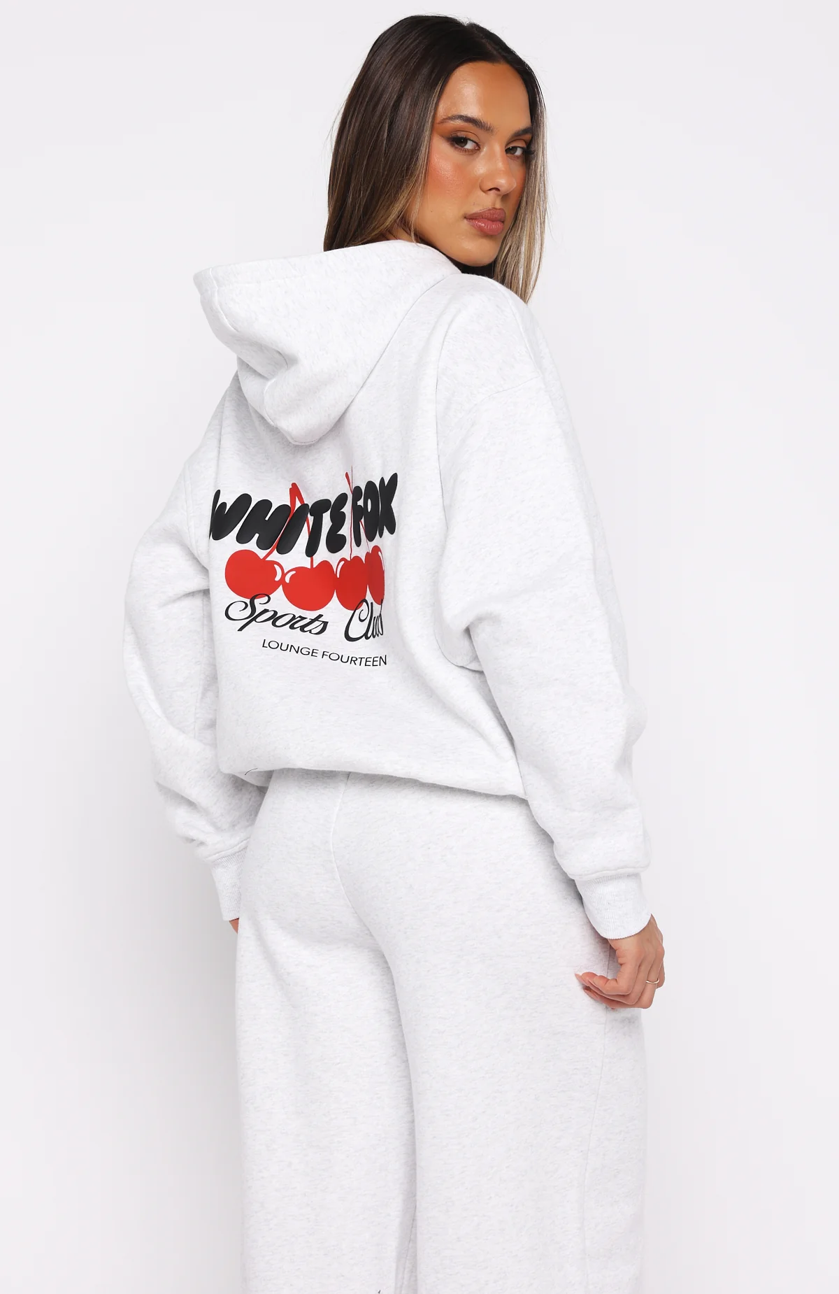 Club 14 Cassie Boxy Hoodie Grey Marle - Image 5