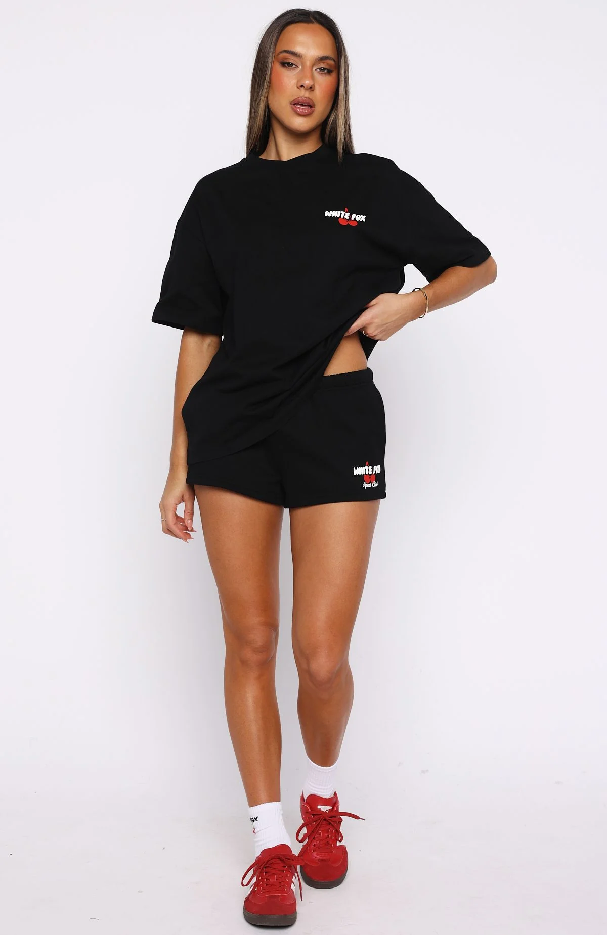 Club 14 Cassie Lounge Shorts Black - Image 5