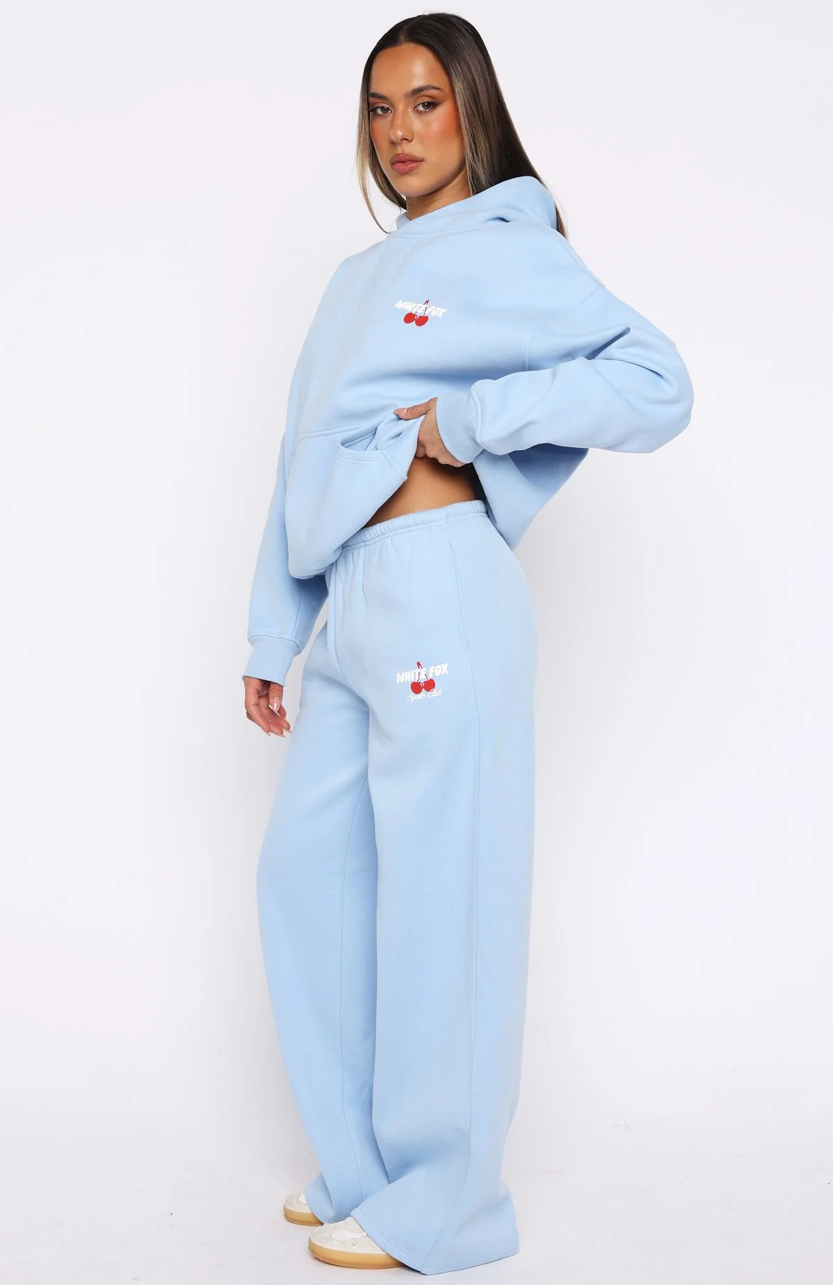 Club 14 Cassie Wide Leg Sweatpants Blue - Image 4
