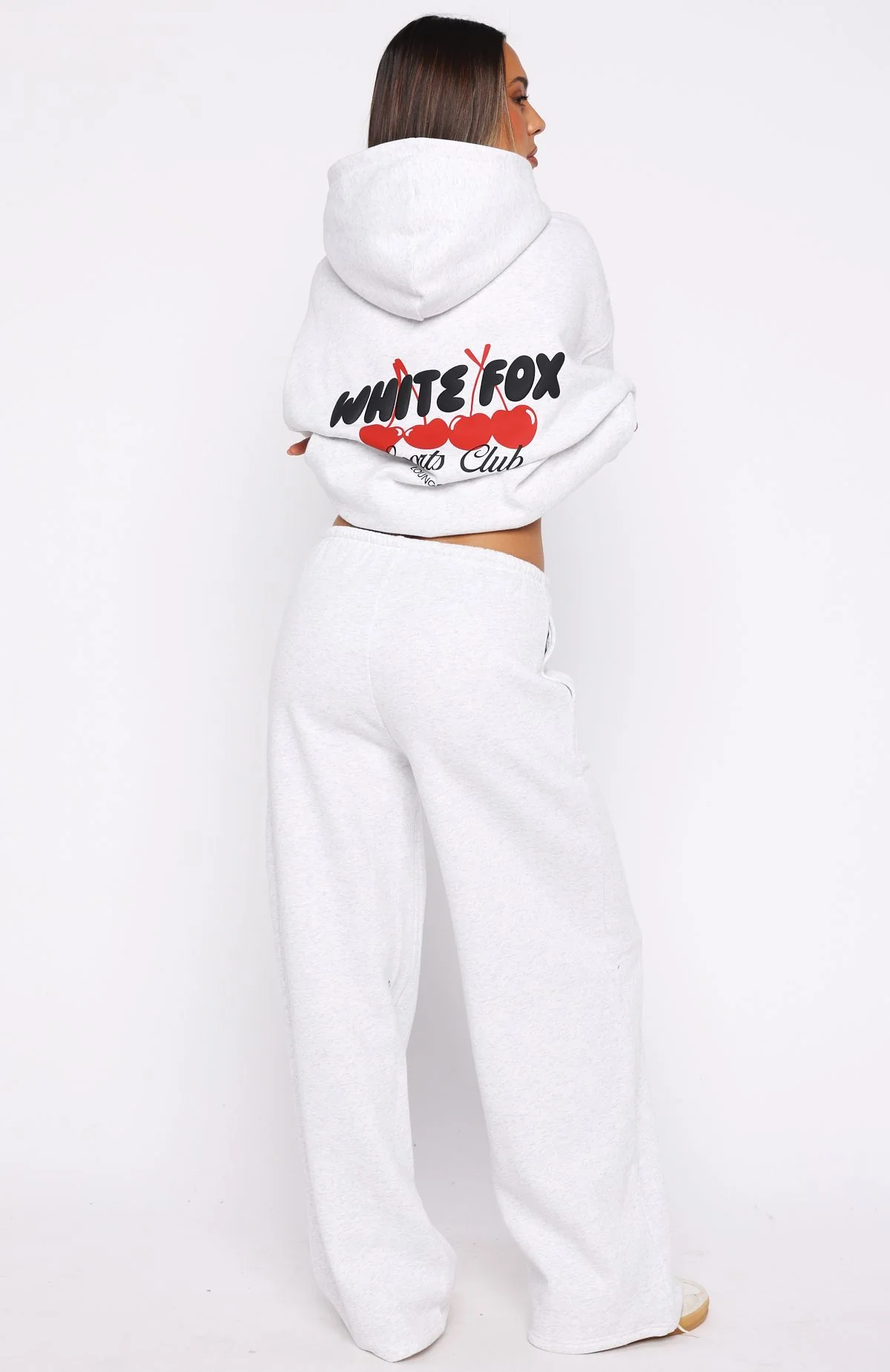 Club 14 Cassie Wide Leg Sweatpants Grey Marle - Image 5