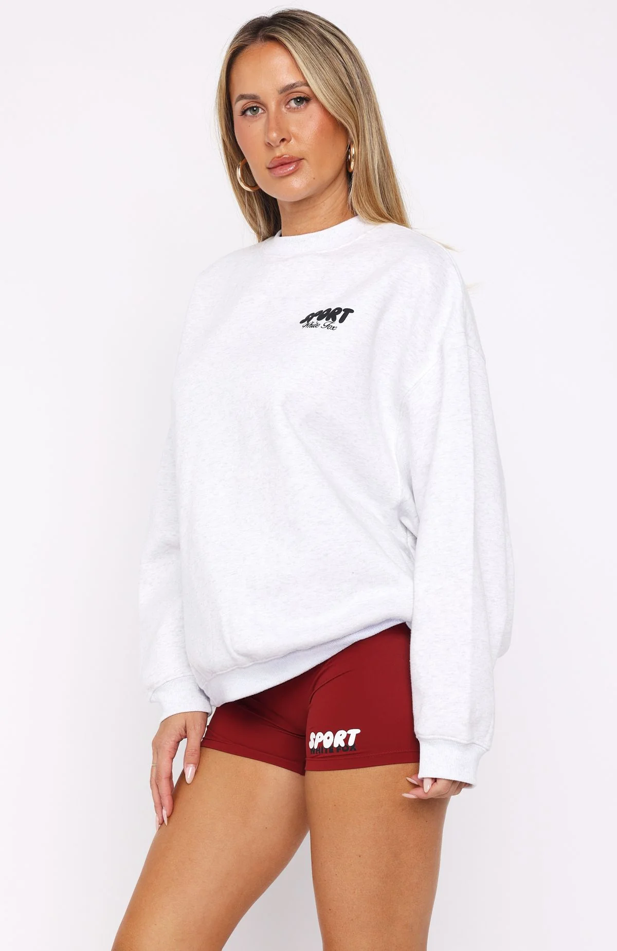 Club 14 Peyton Oversized Sweater Grey Marle - Image 4