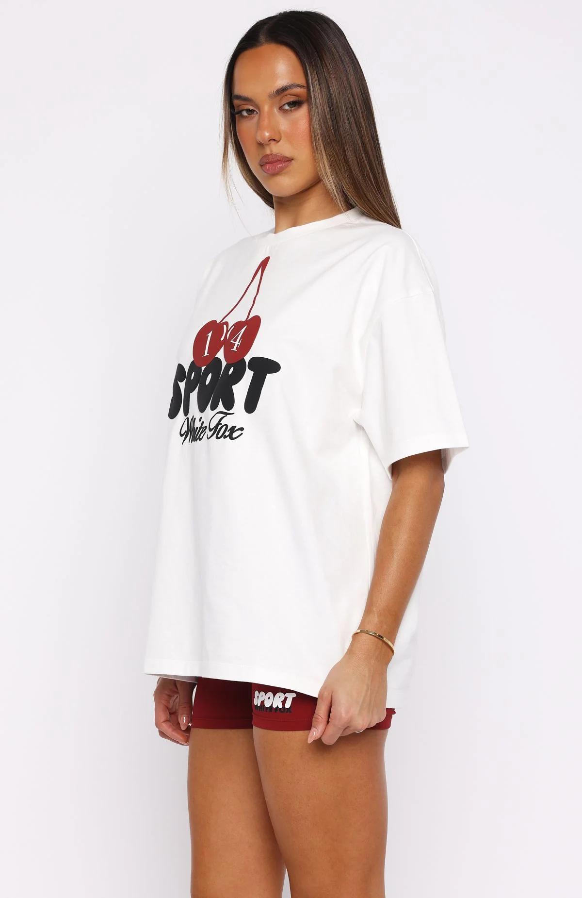 Club 14 Peyton Oversized Tee White - Image 4